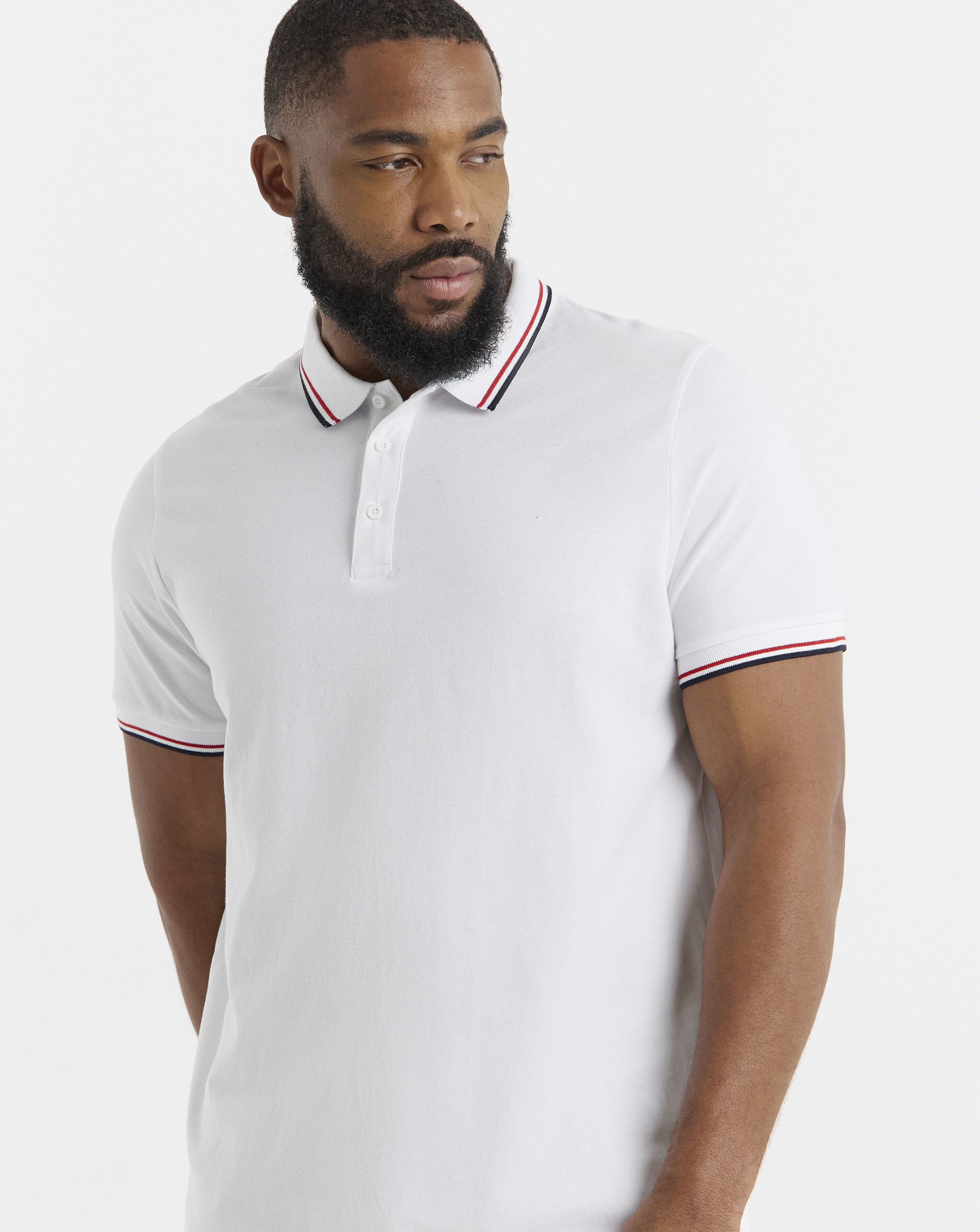 Pure Cotton Pique Tipped Polo