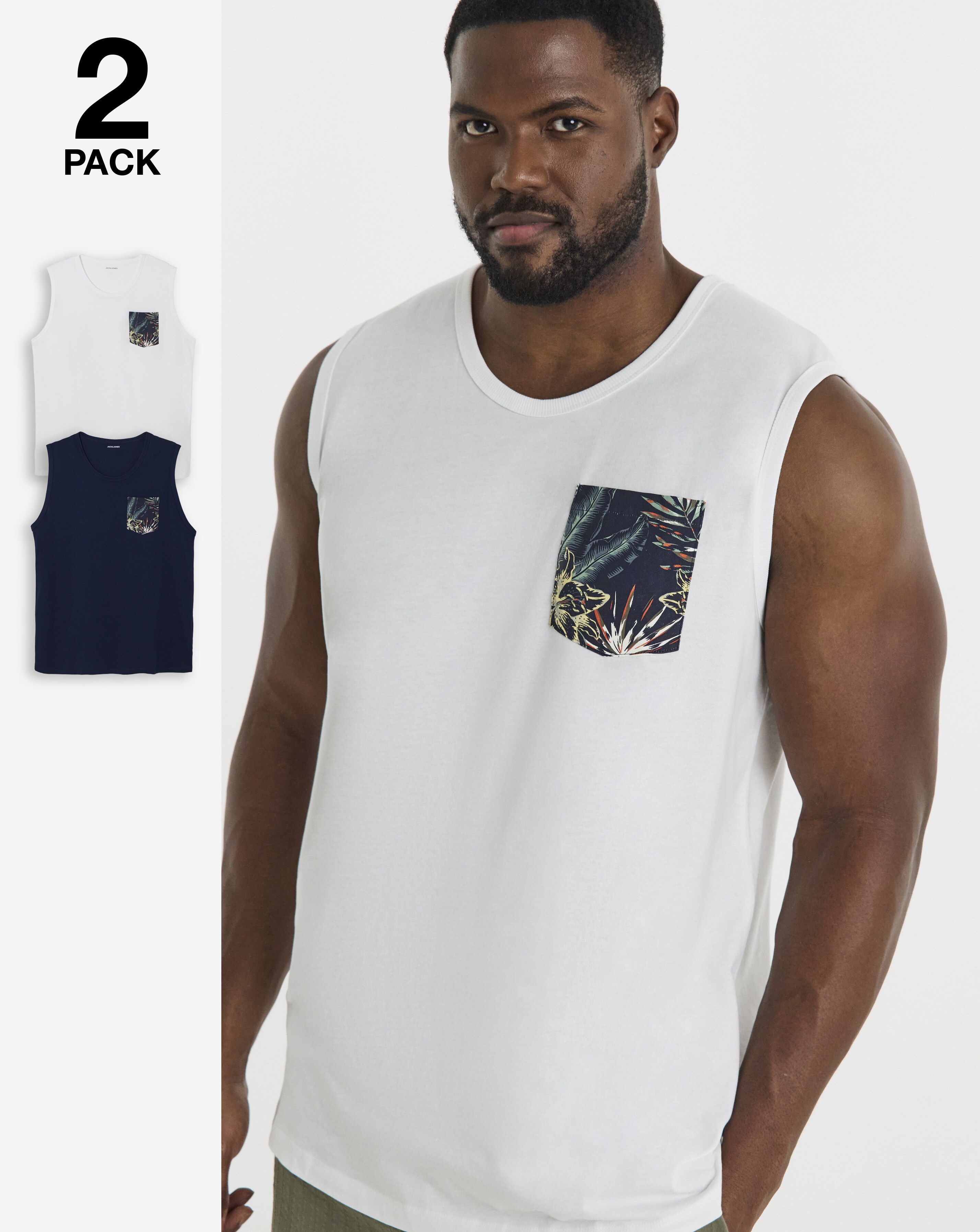 Jack & Jones Honolulu Pocket Tank 2 Pack