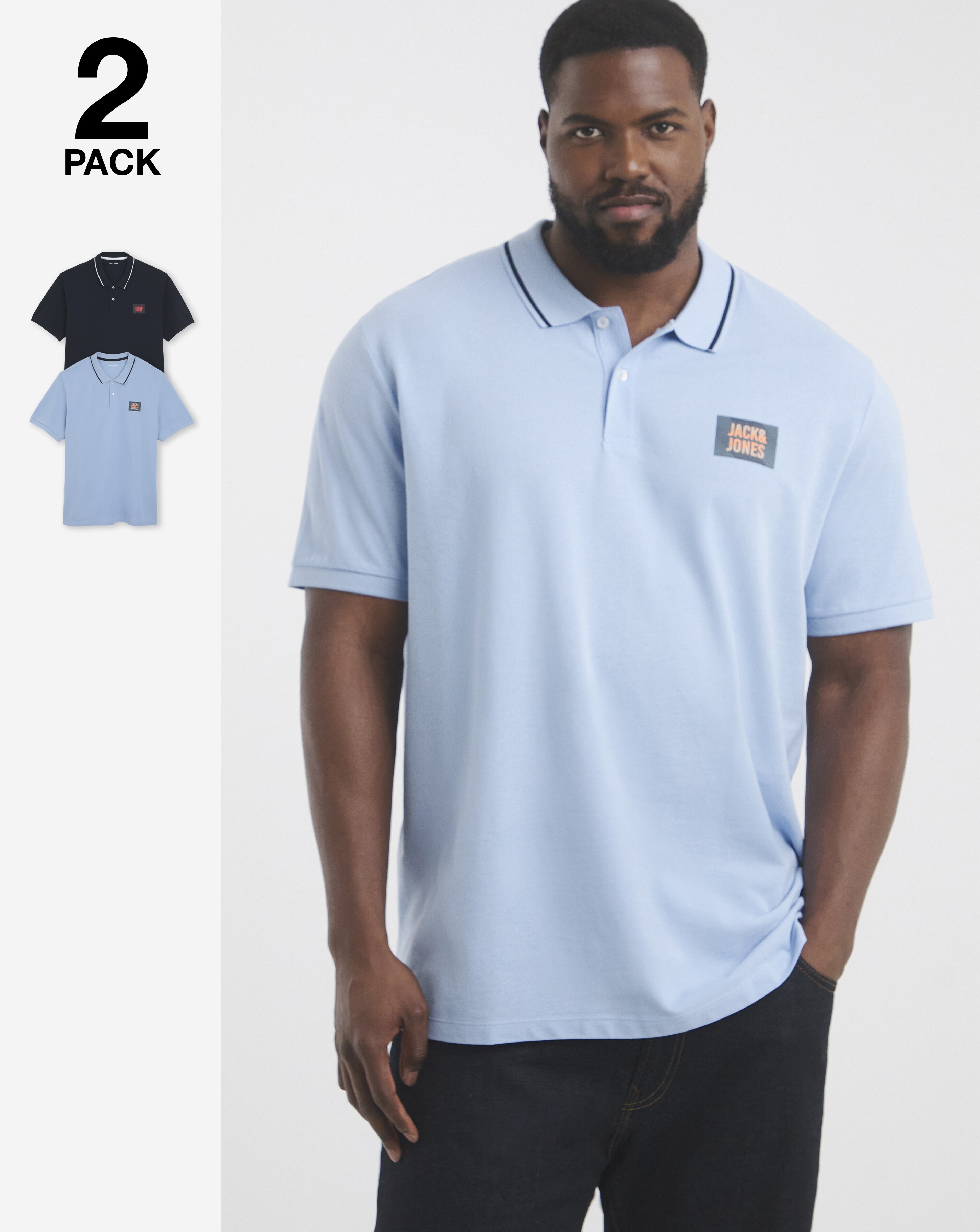 Jack & Jones Hudson Logo Polo 2 Pack