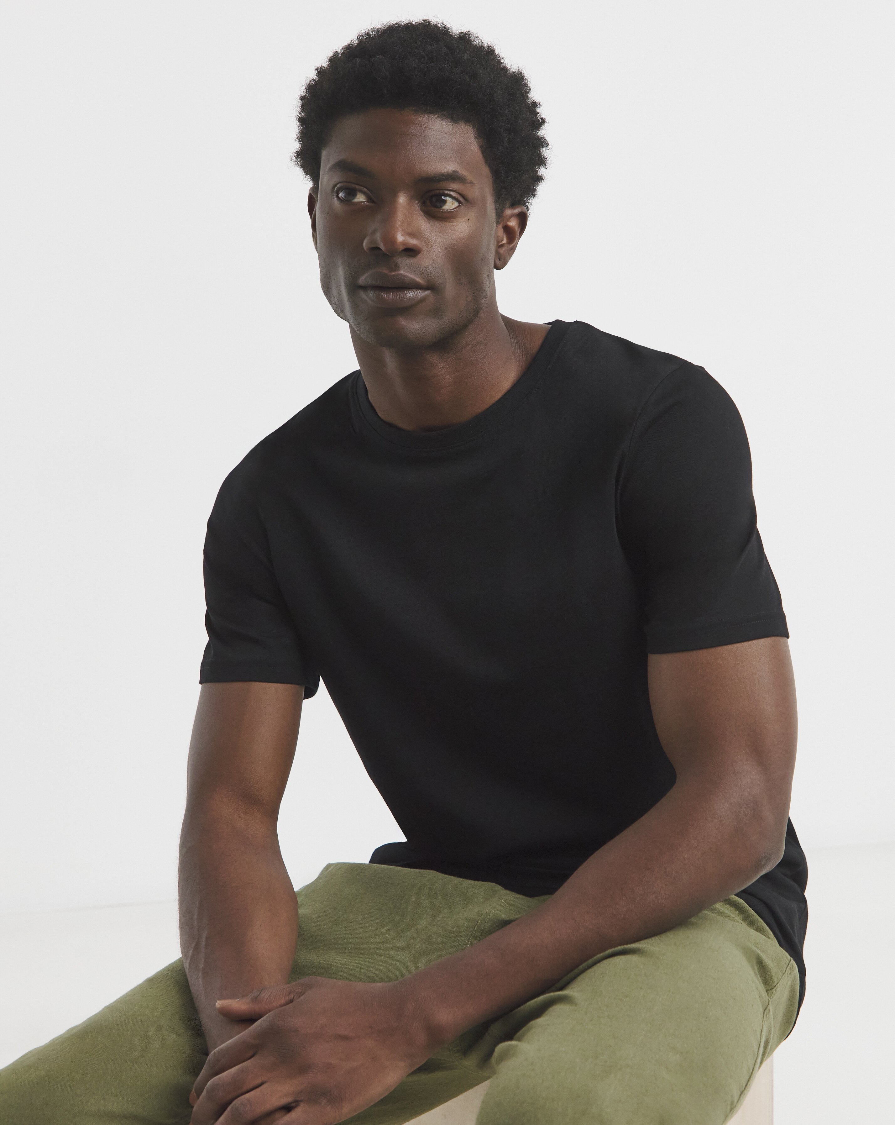 Pure Cotton Crew Neck T-Shirt Long