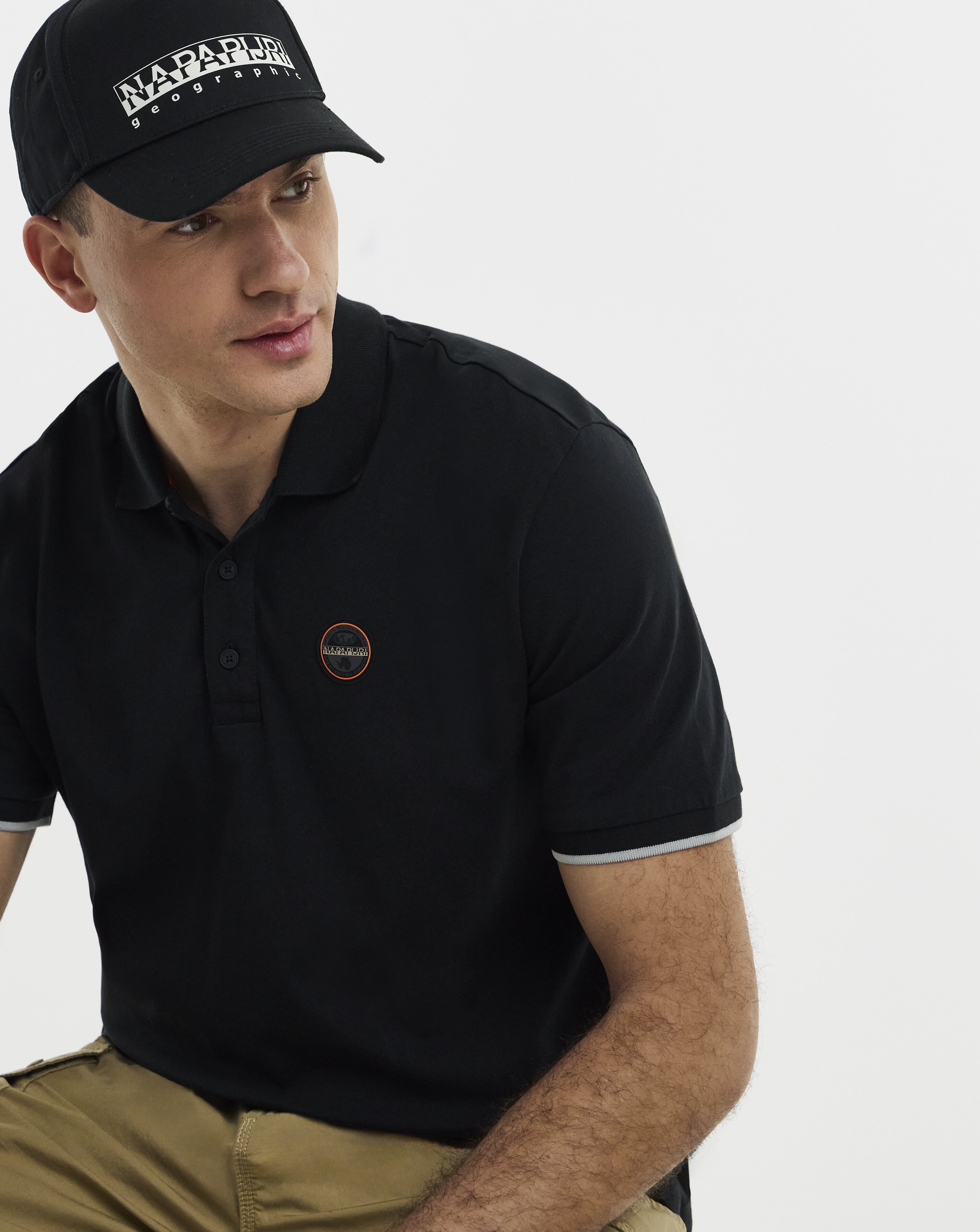Napapijri Men's Polo Shirt 2XL Black Cotton