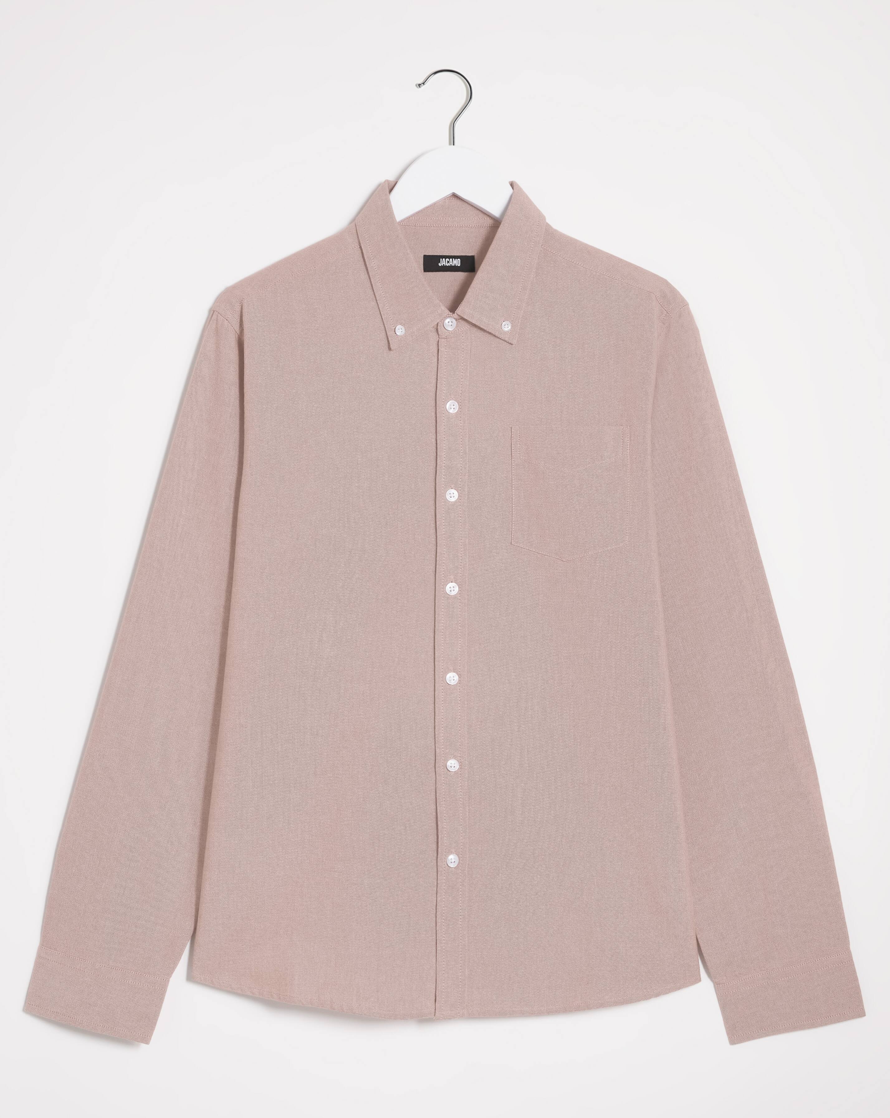 Long Sleeve Plain Oxford Shirt
