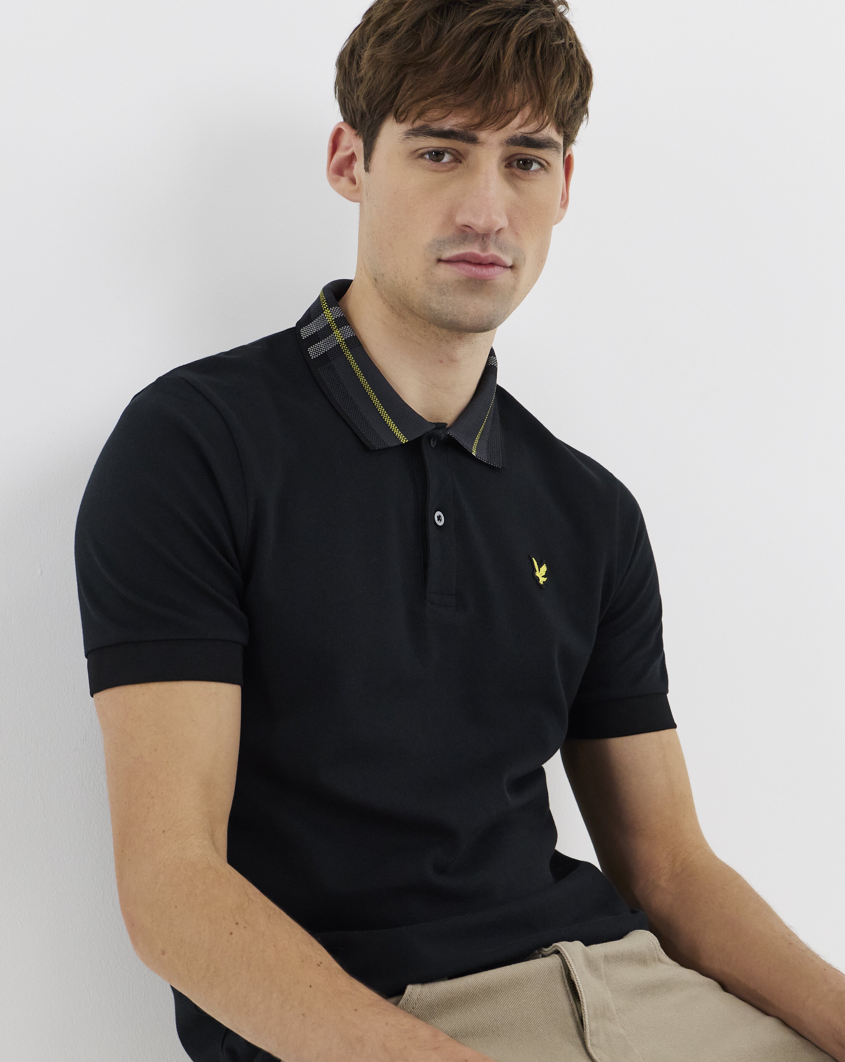 Lyle & Scott Tartan Collar Polo Shirt