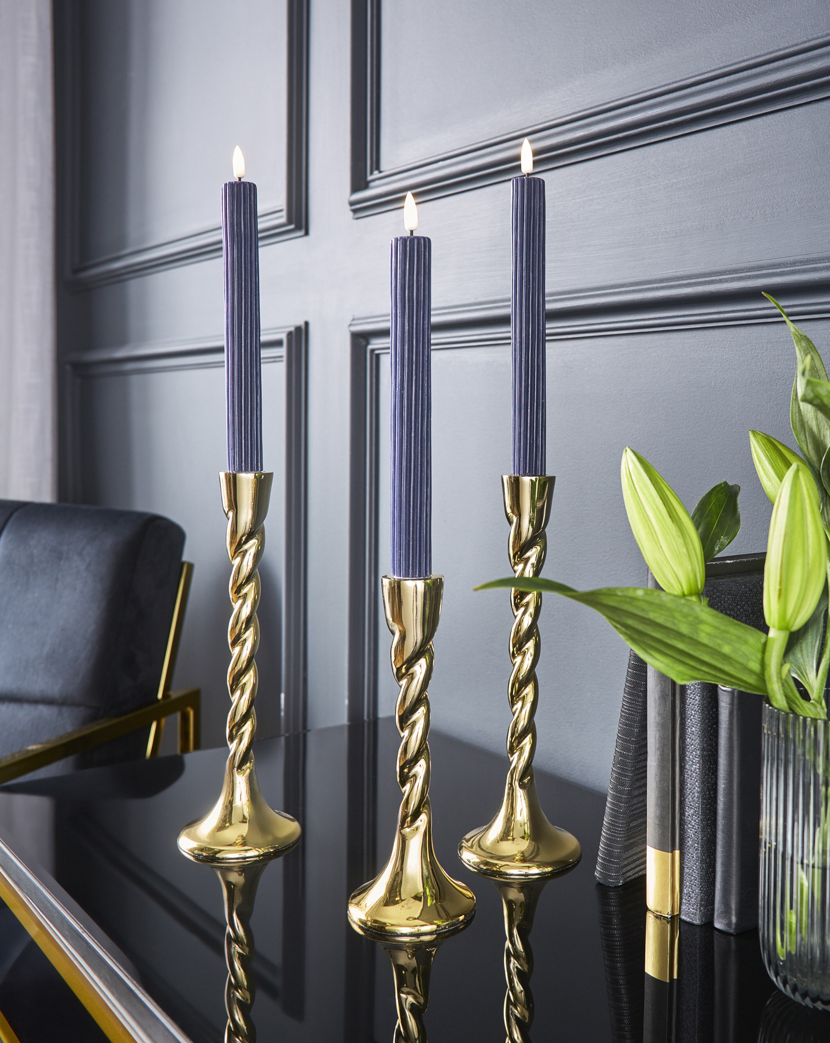 New In - Joanna Hope Set of 3 Ribbed LED Candles