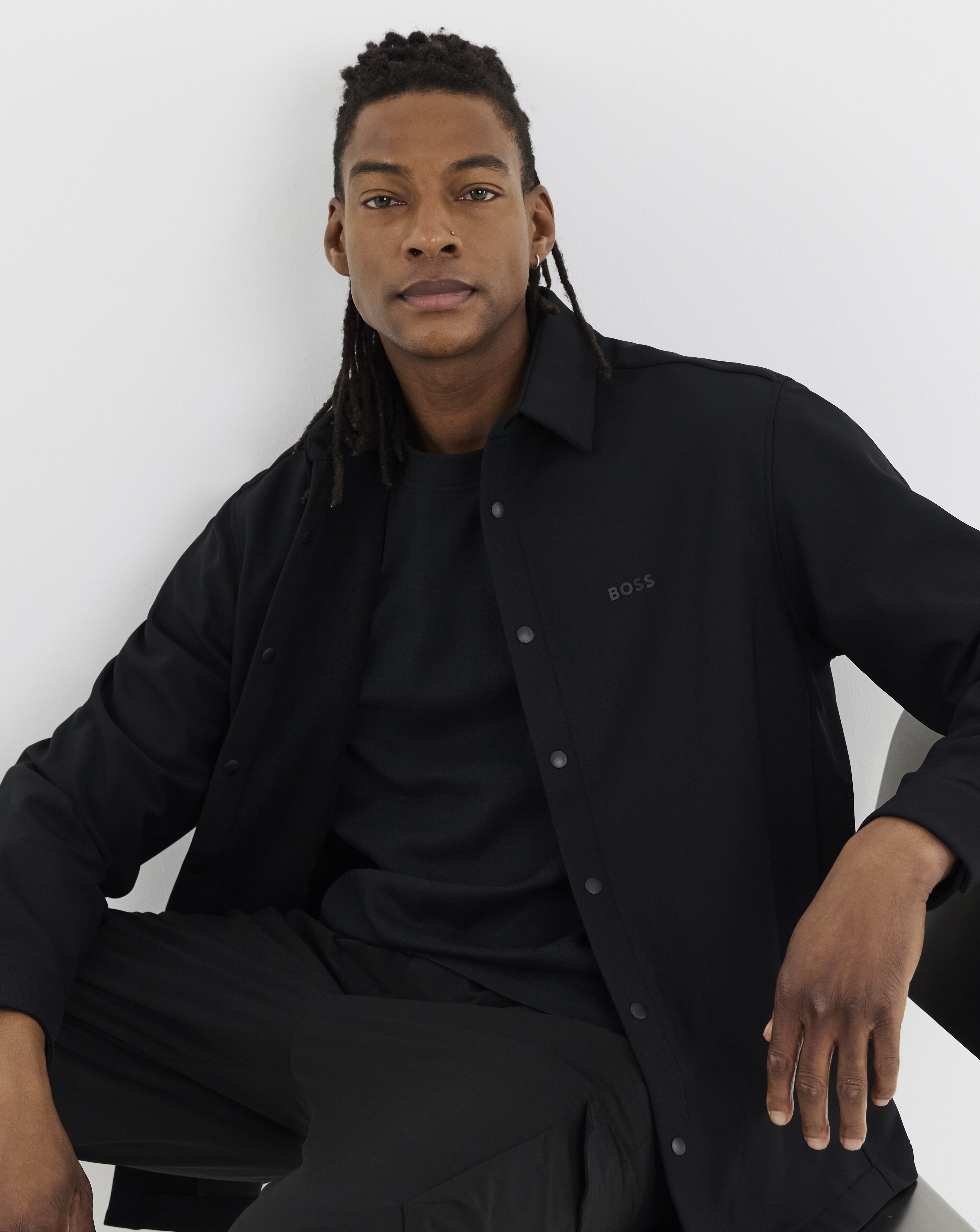 BOSS Relax Fit Overshirt - Black