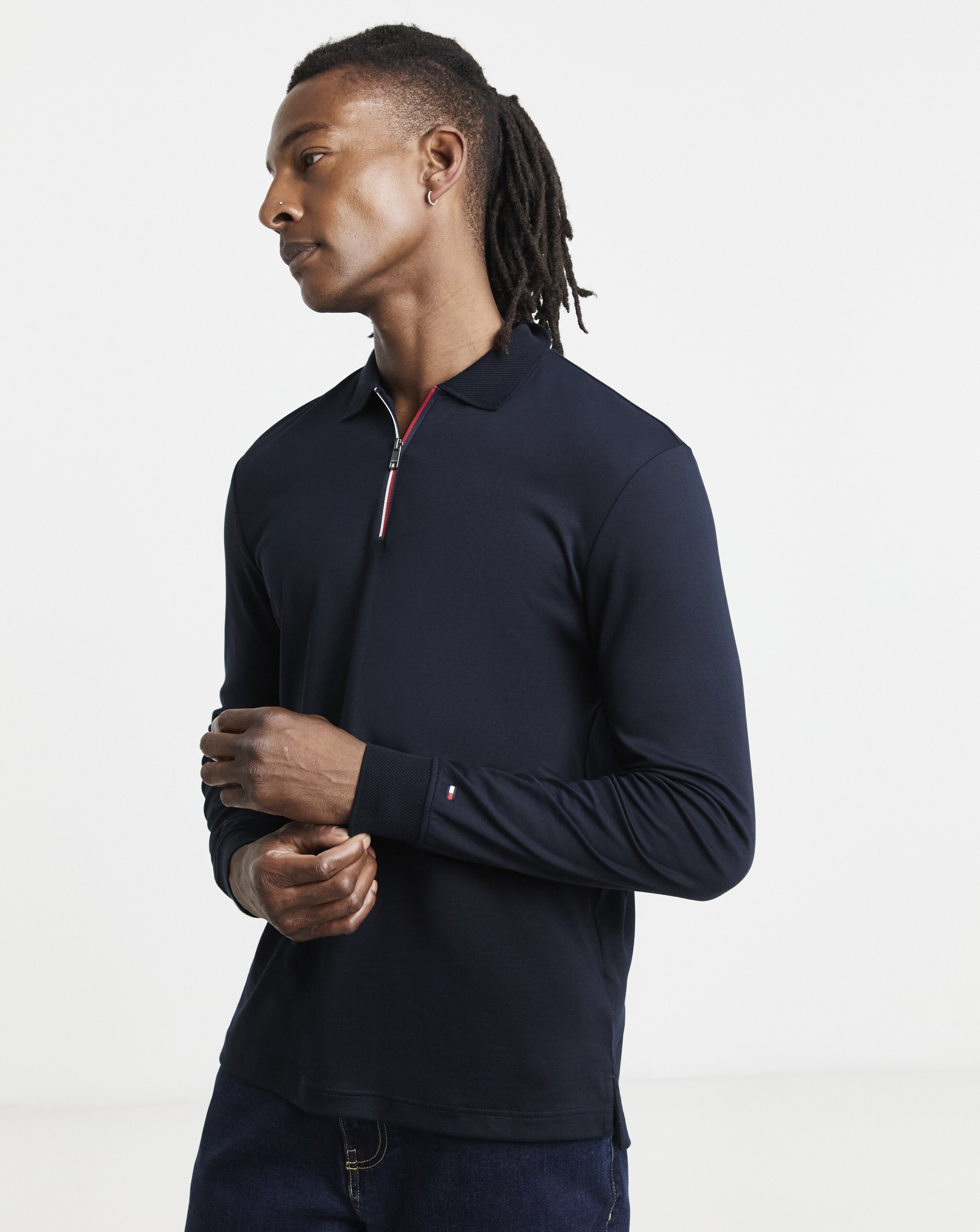 Tommy Hilfiger Zip Polo - Navy