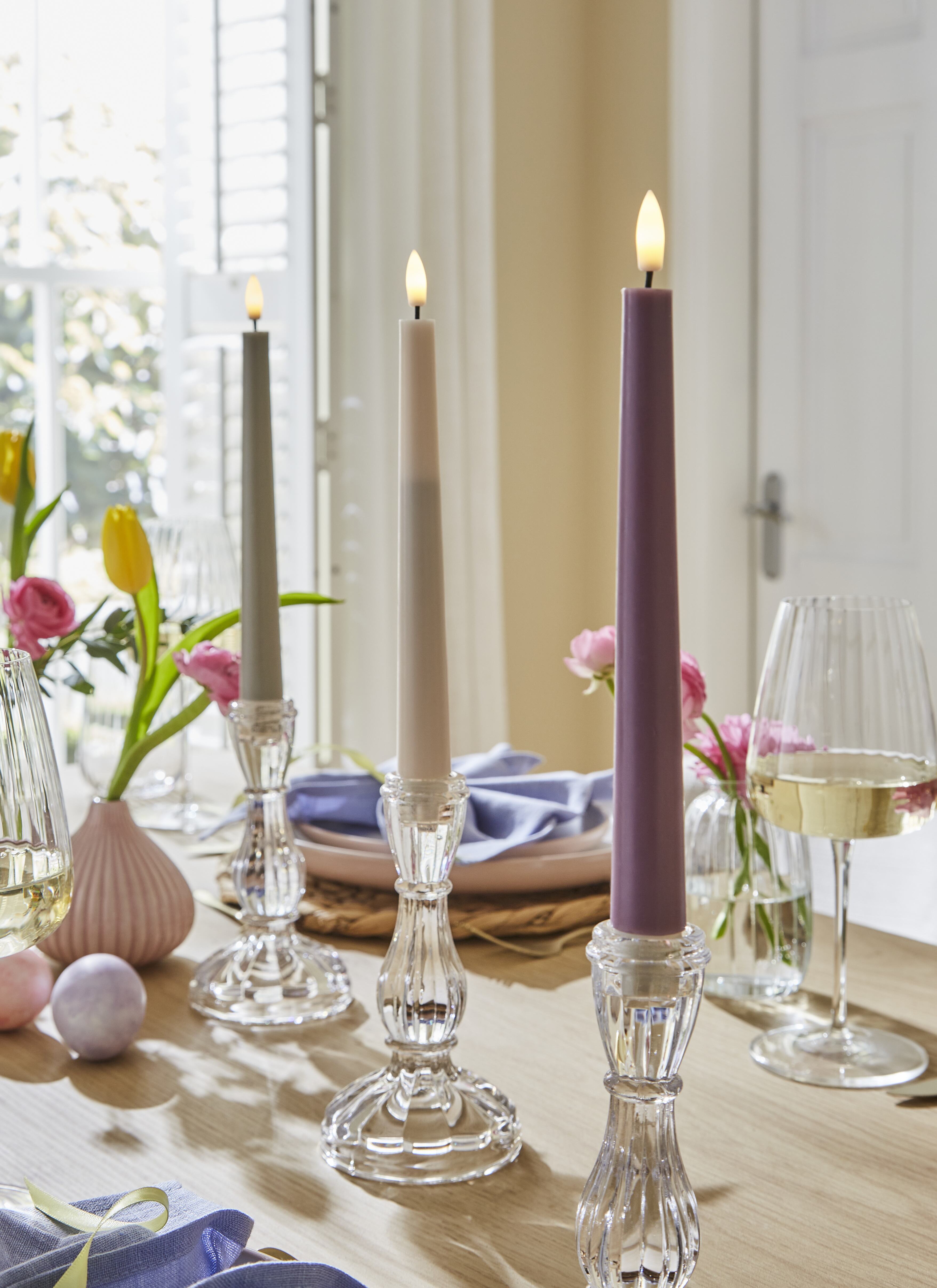 New In - Pastel Taper LED Candles
