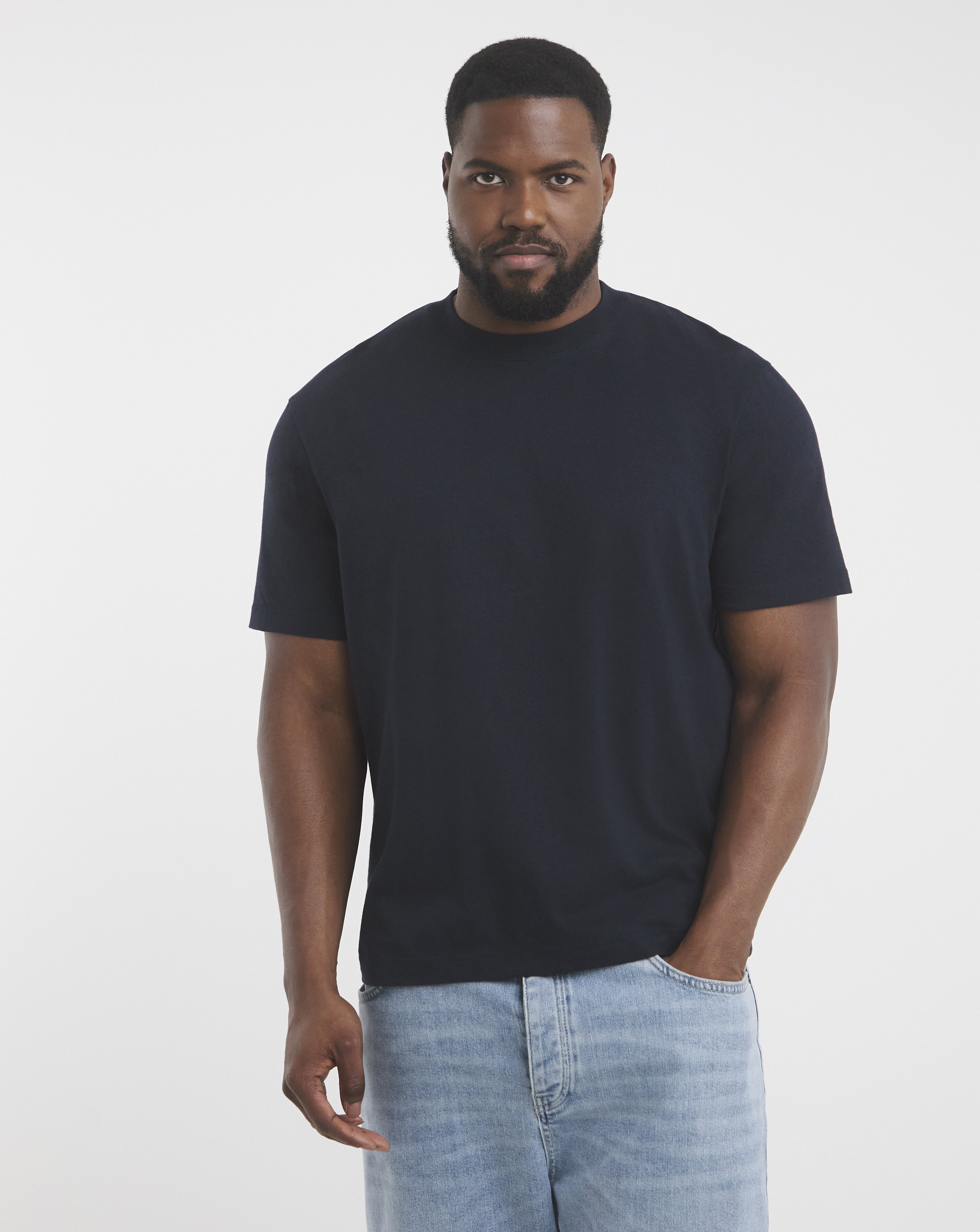 Linen Blend Relaxed Fit T-Shirt