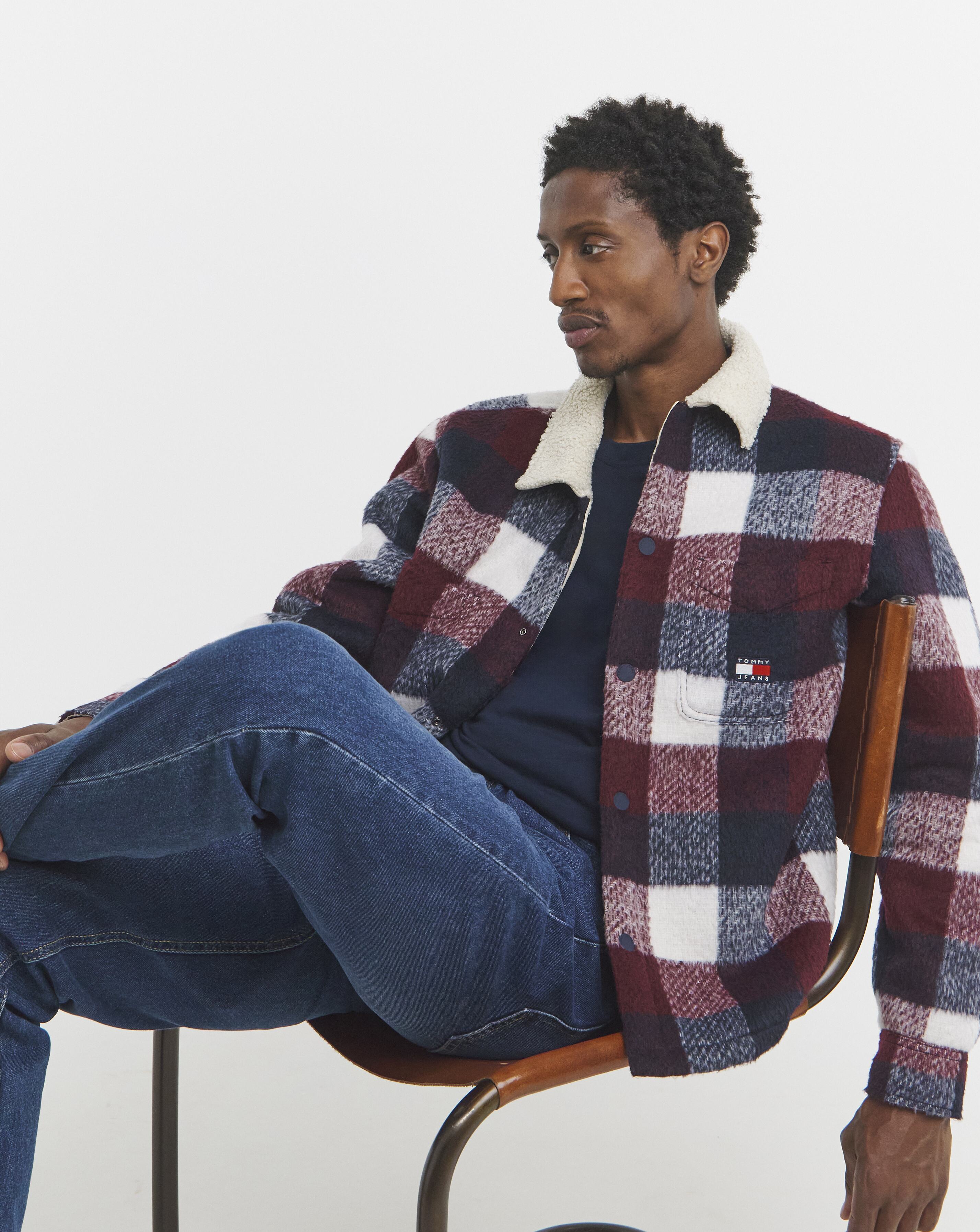 Tommy Jeans Teddy Overshirt - Navy