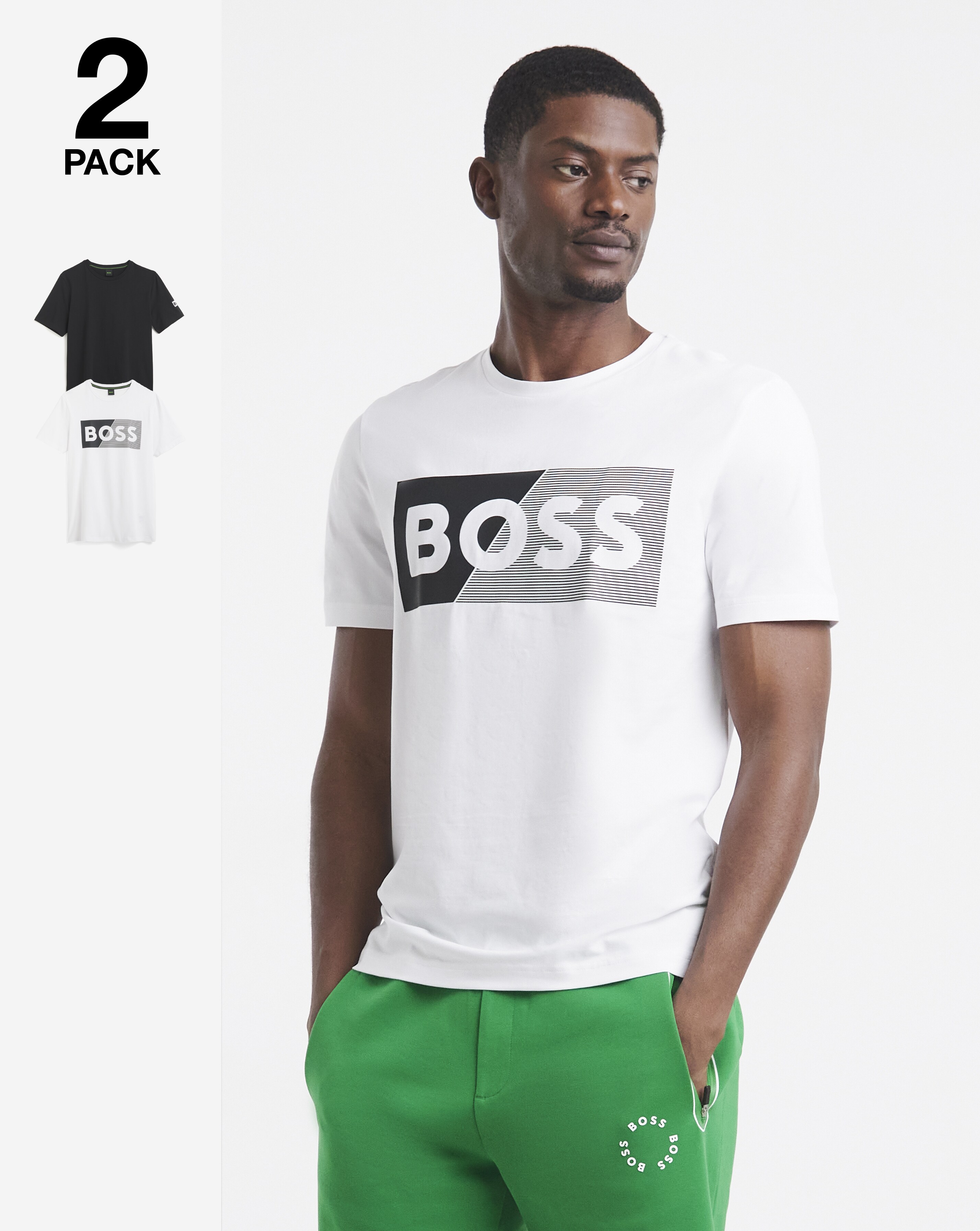 BOSS Short Sleeve 2 Pack Logo T-Shirt