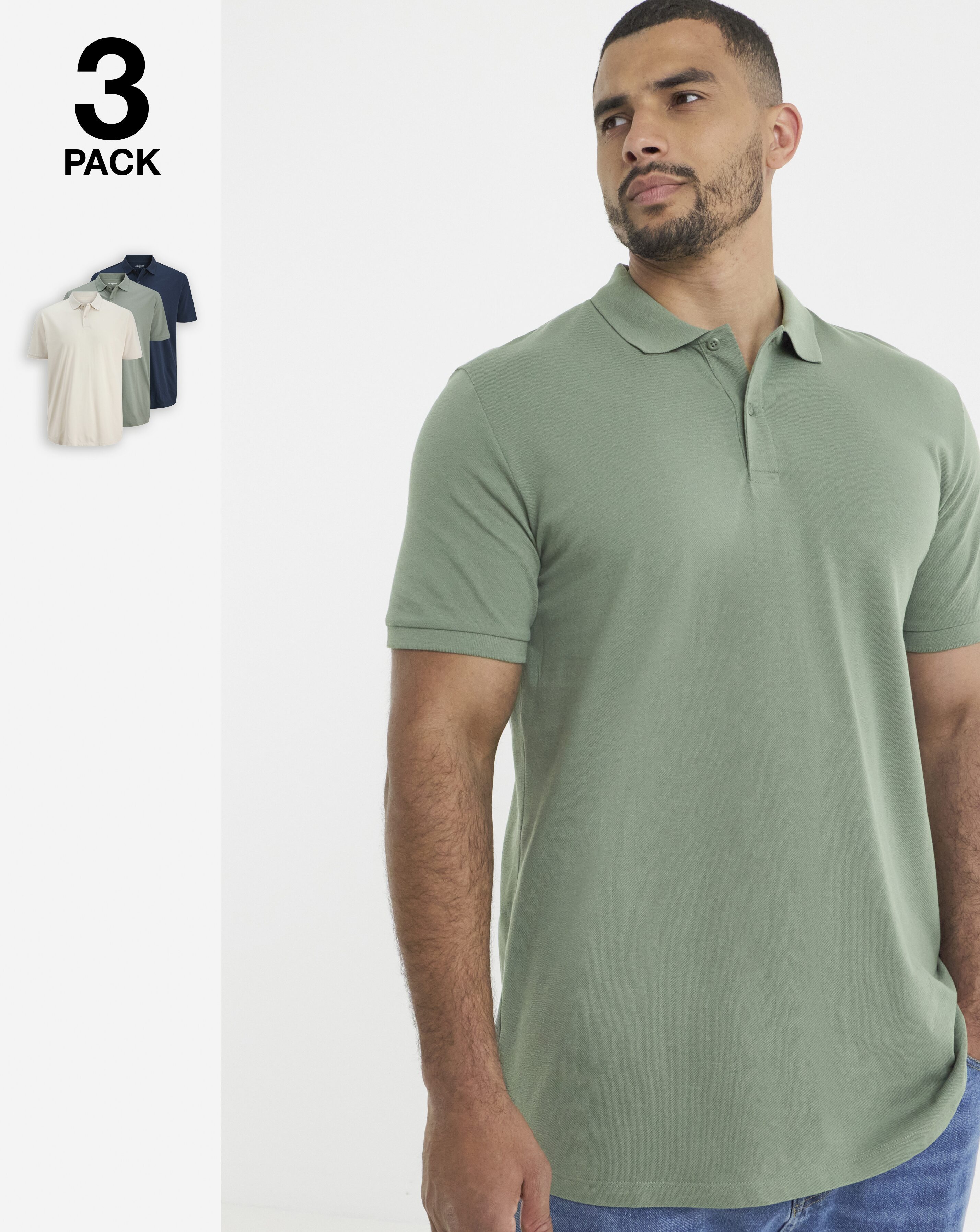 Jack & Jones Kane Polo 3 Pack - Multi