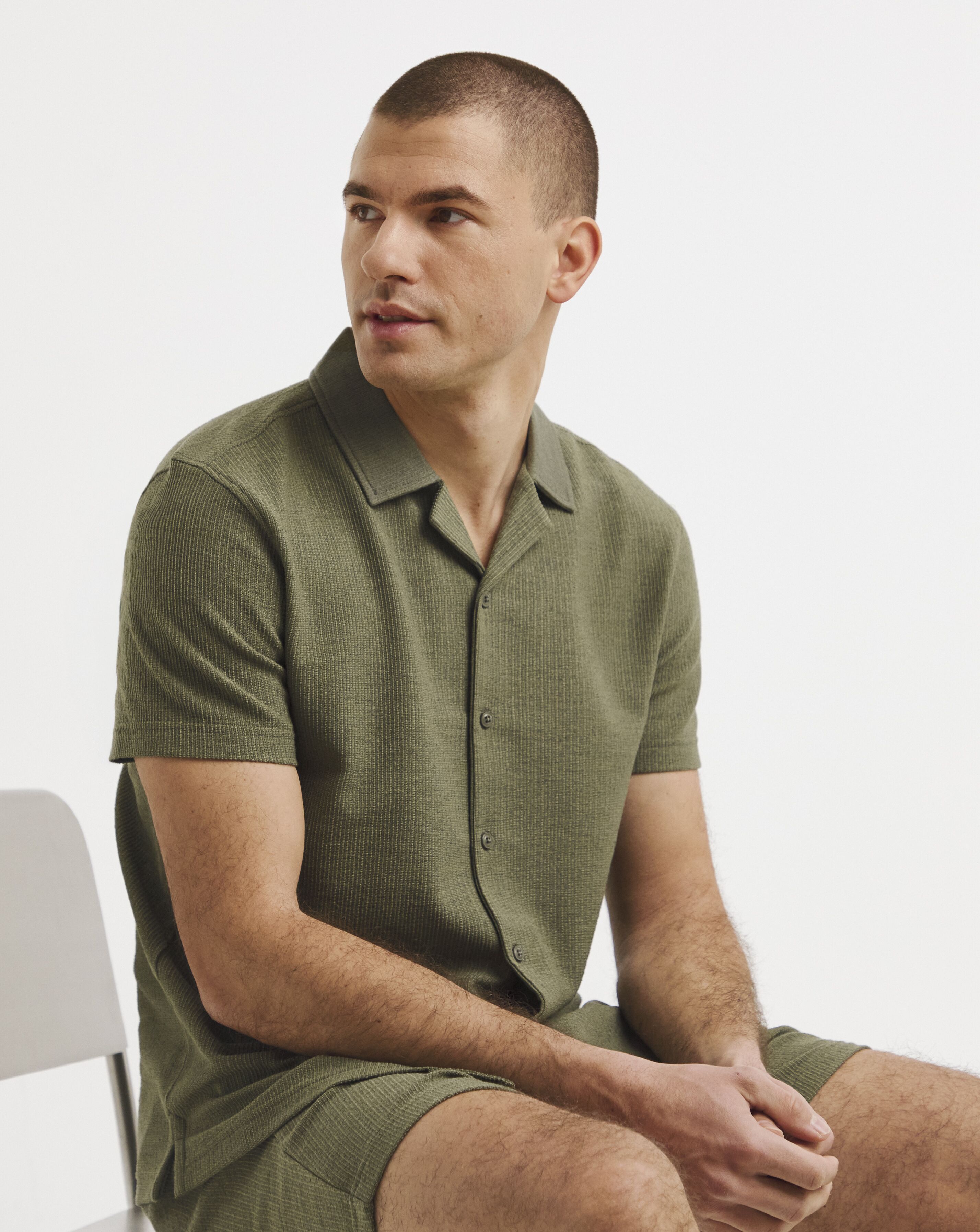 Textured Jersey Co-Ord Shirt