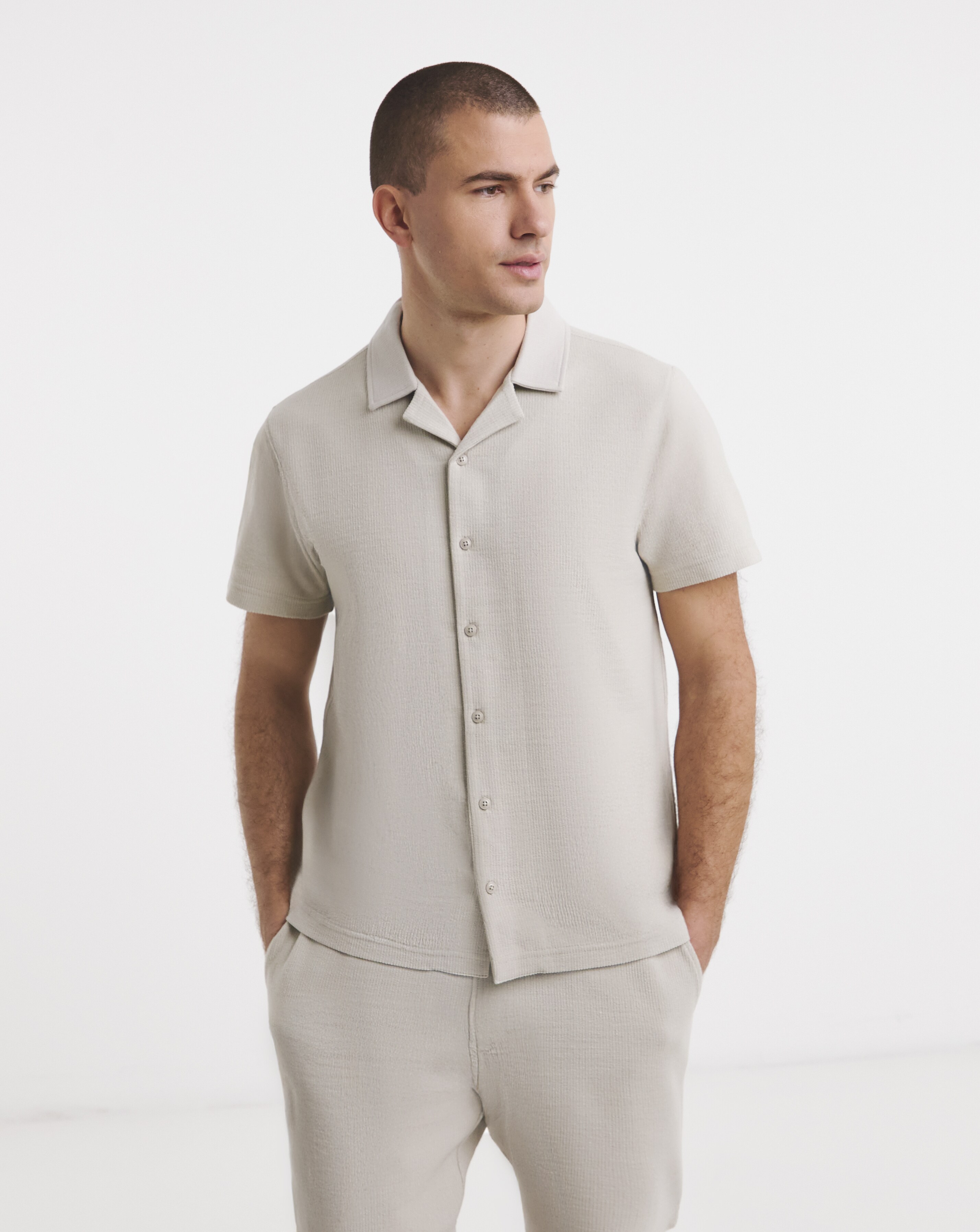 Textured Jersey Co-Ord Shirt