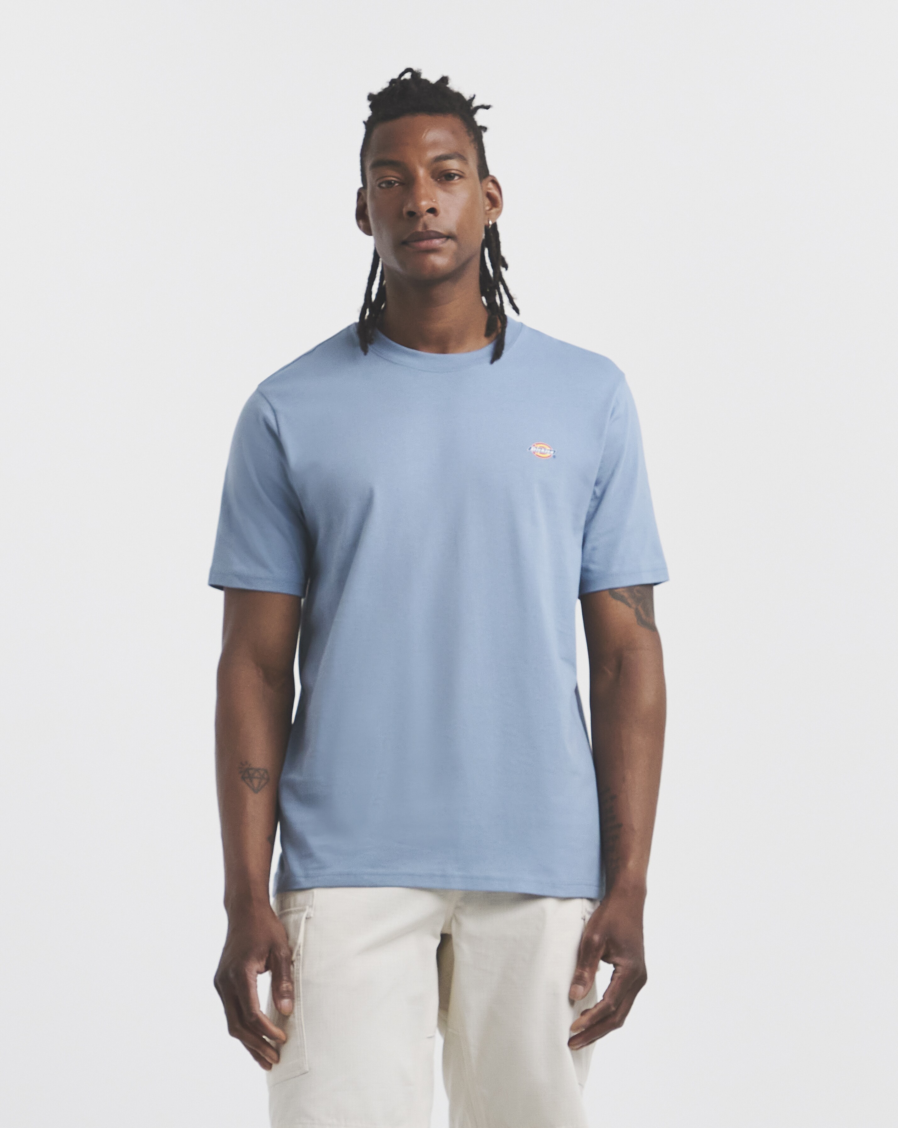 Dickies Mapleton T-Shirt - Blue - Short Sleeve - 100% Cotton - Size S - Male