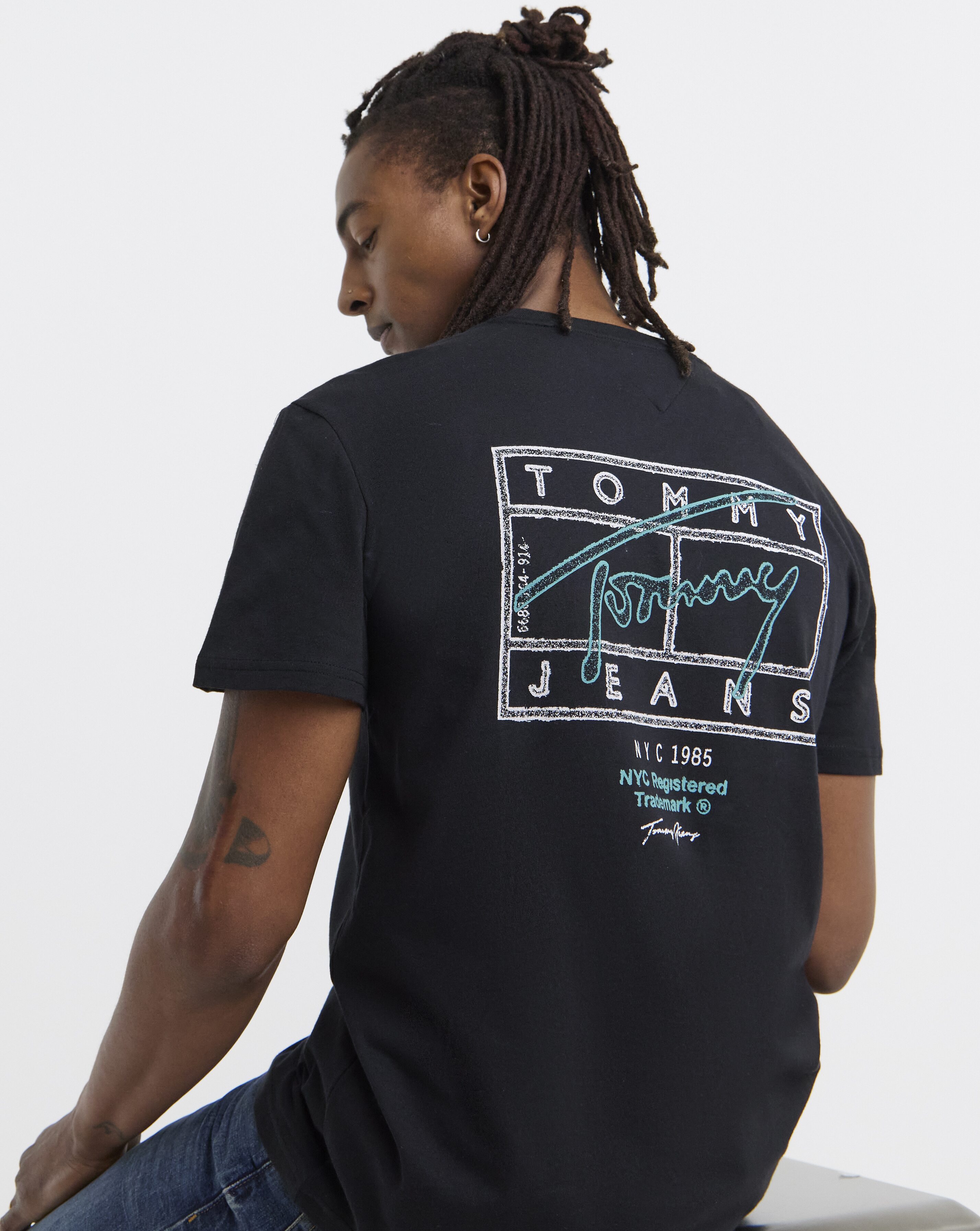 Tommy Jeans Back Print T-Shirt - Black