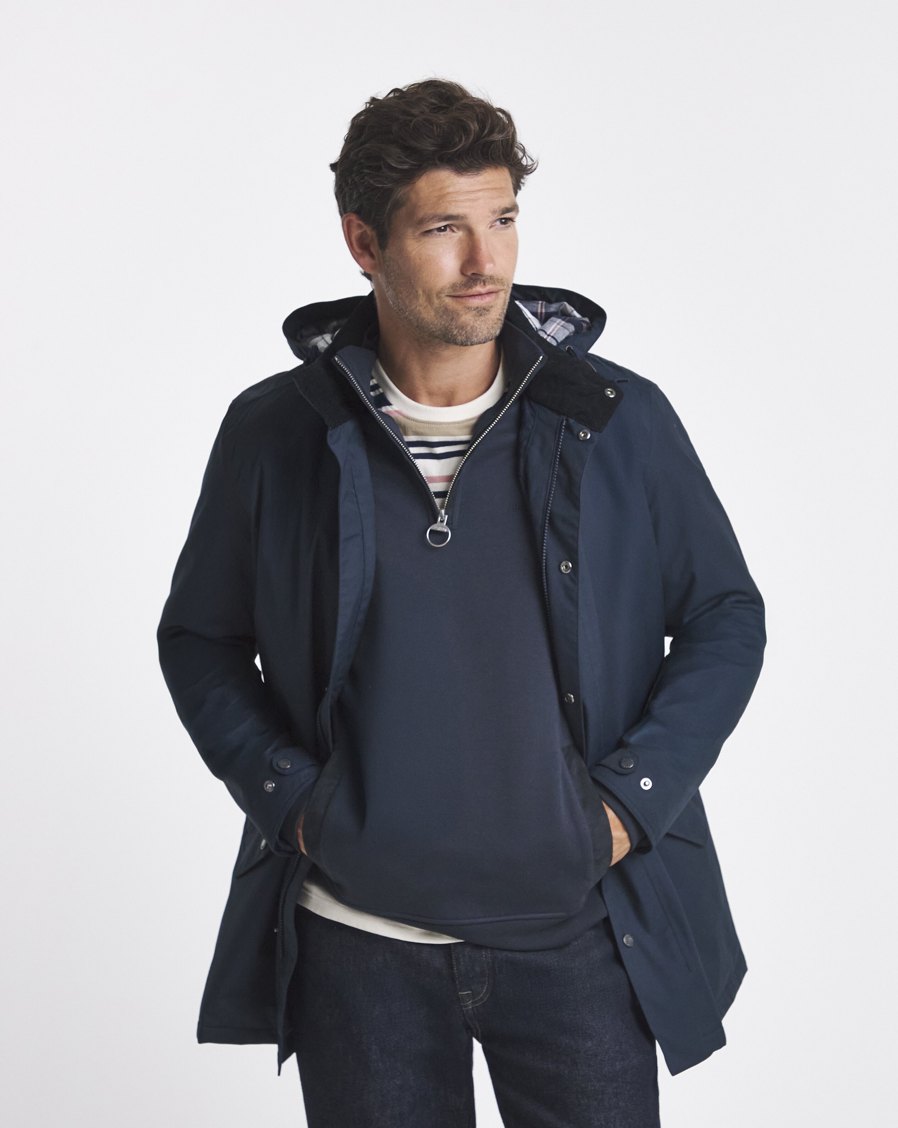 Barbour Chelsea Waterproof Mac - Navy
