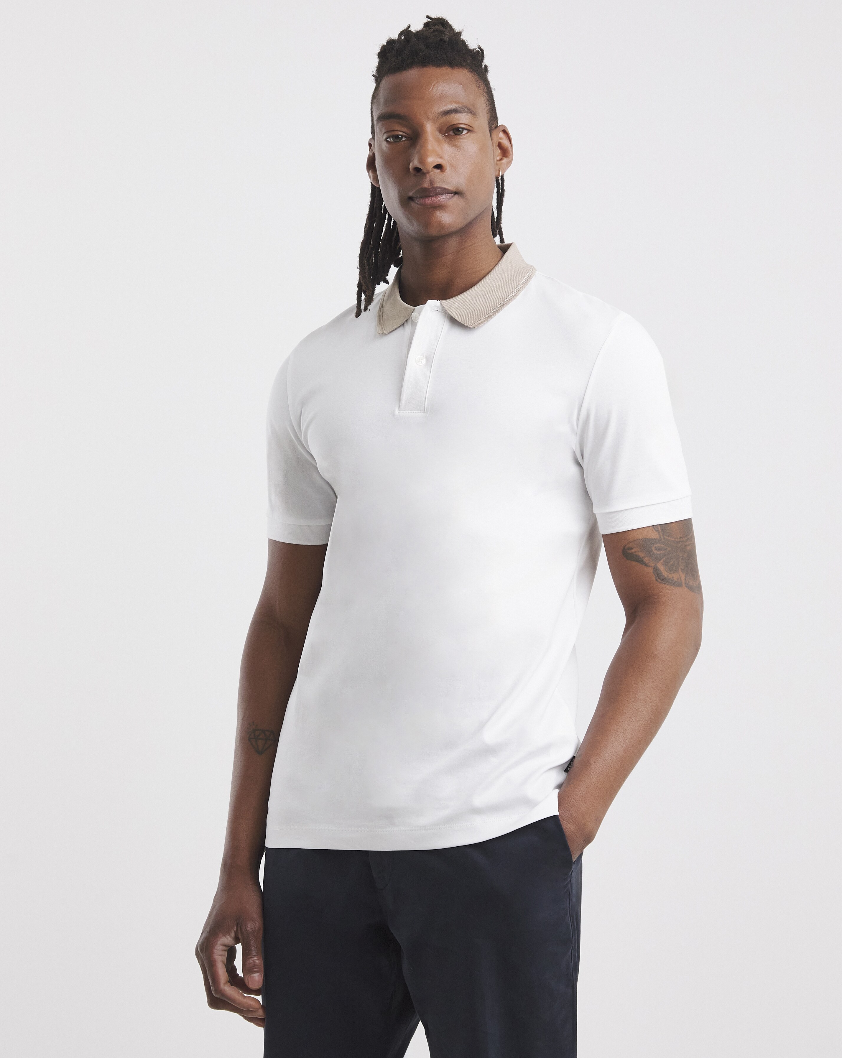 BOSS Contrast Collar Polo
