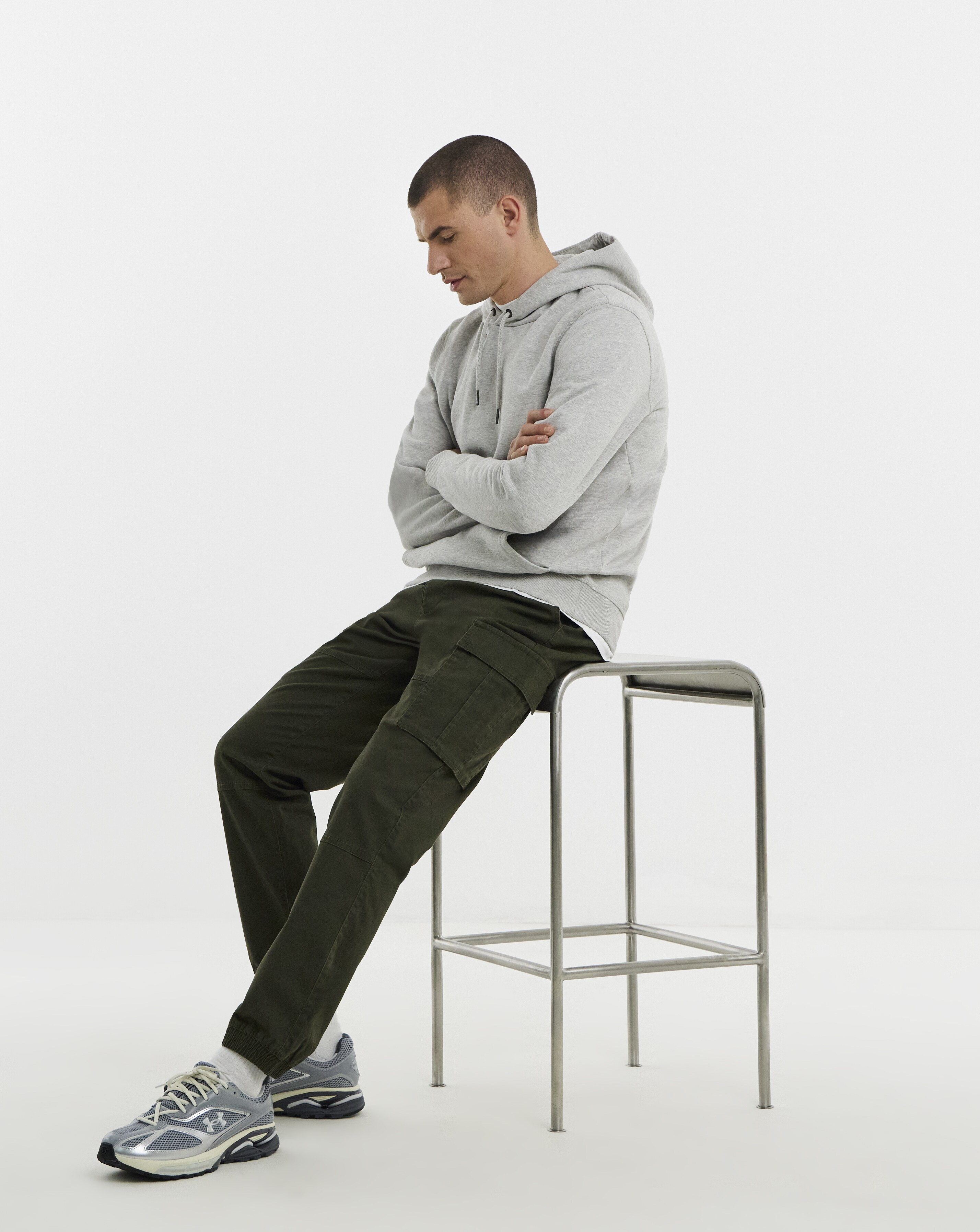 Elasticated Waist Cufffed Cargo