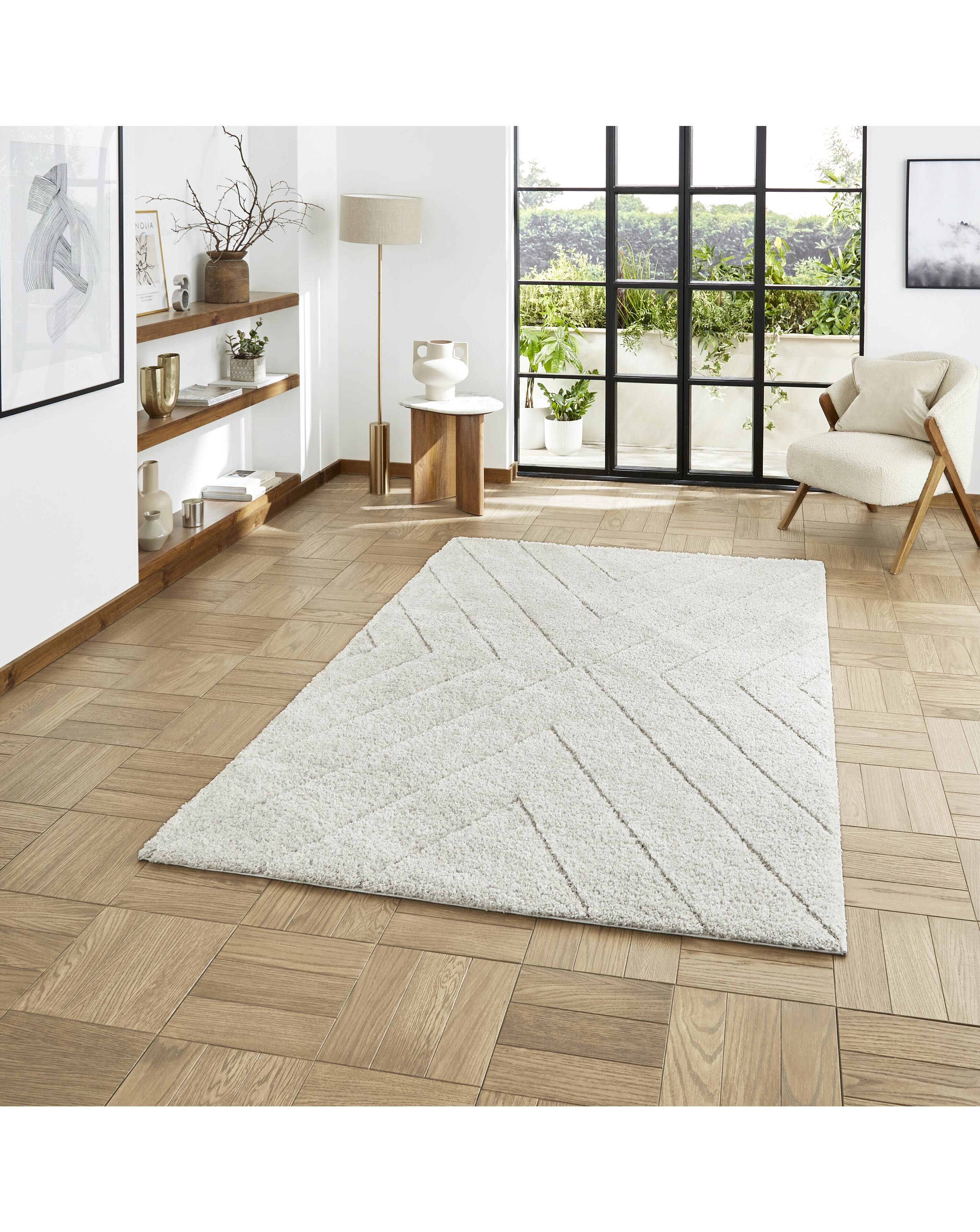 Think Rugs - Shaggy Rug - 200x290 - Silver