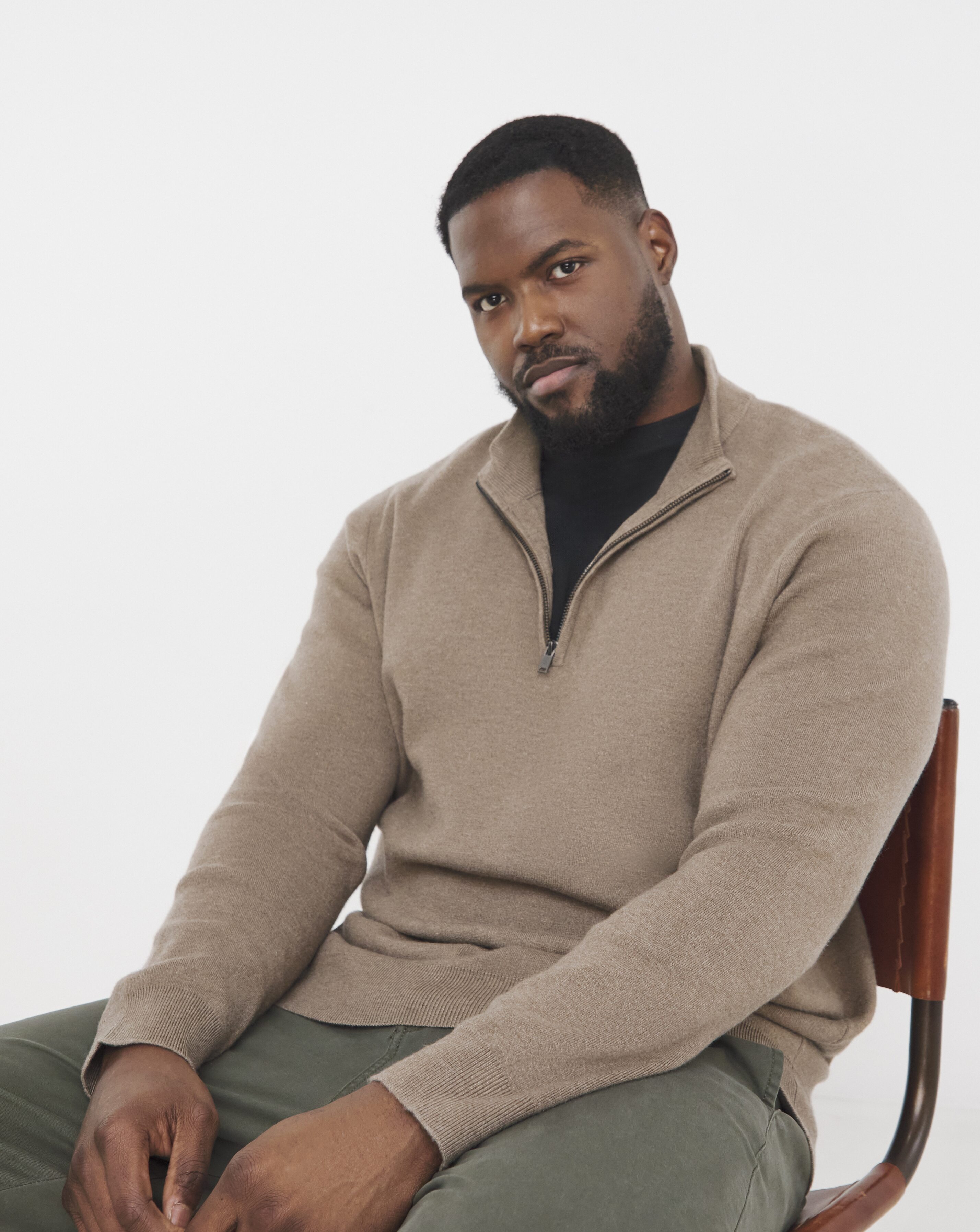Neutral Soft Touch 1/4 Zip Sweatshirt