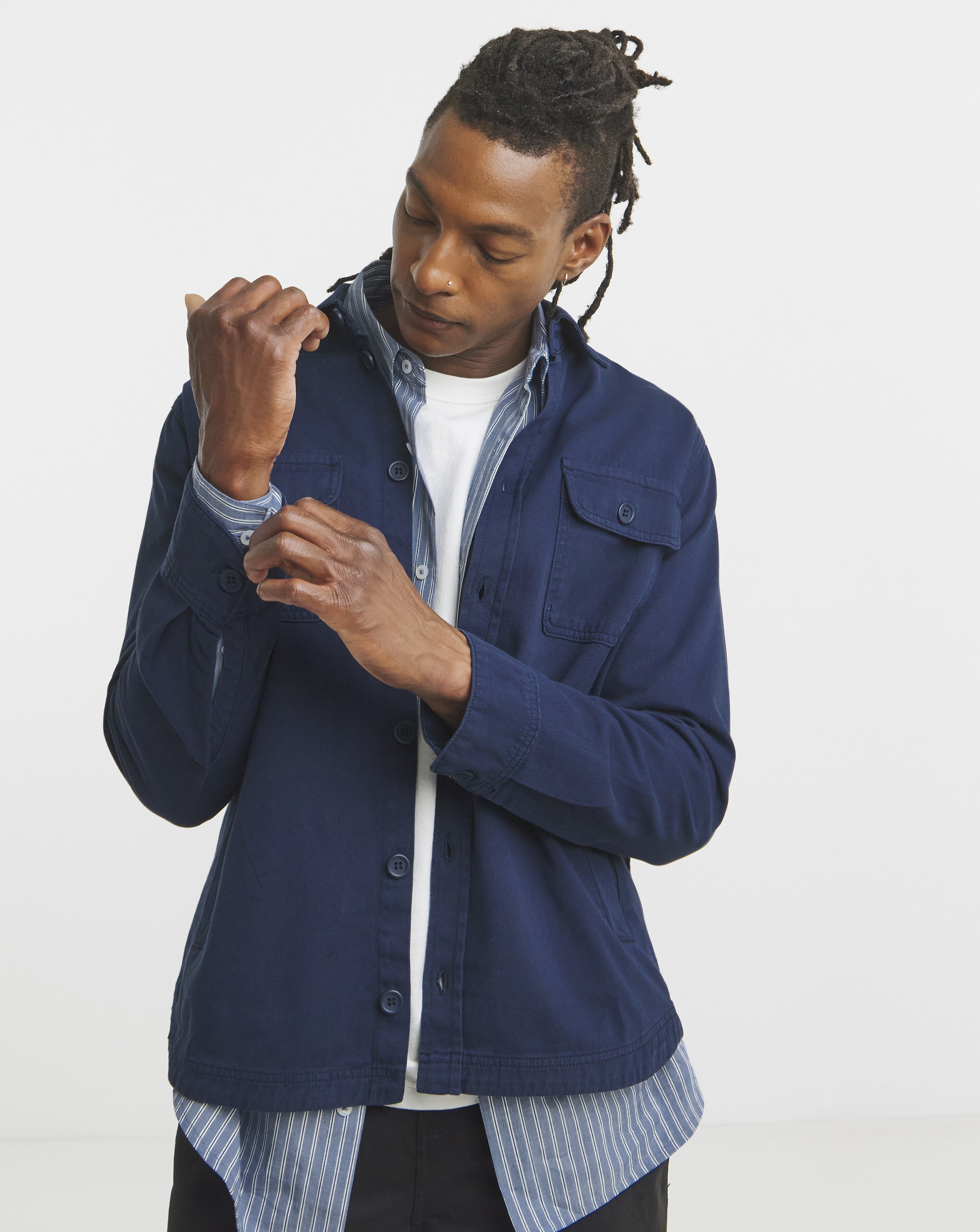 Plain Twill Overshirt Regular