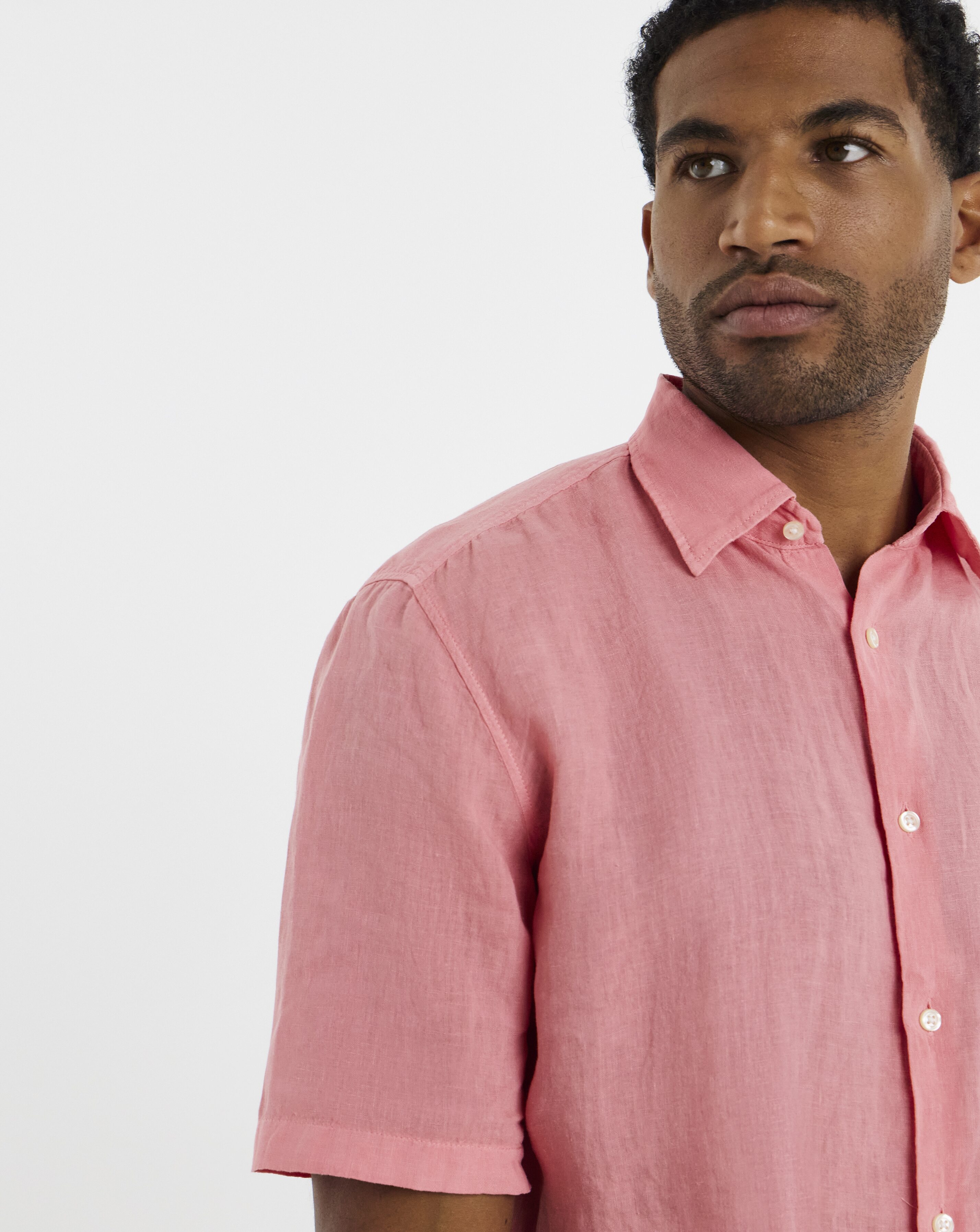 BOSS Linen Shirt - Bright Pink
