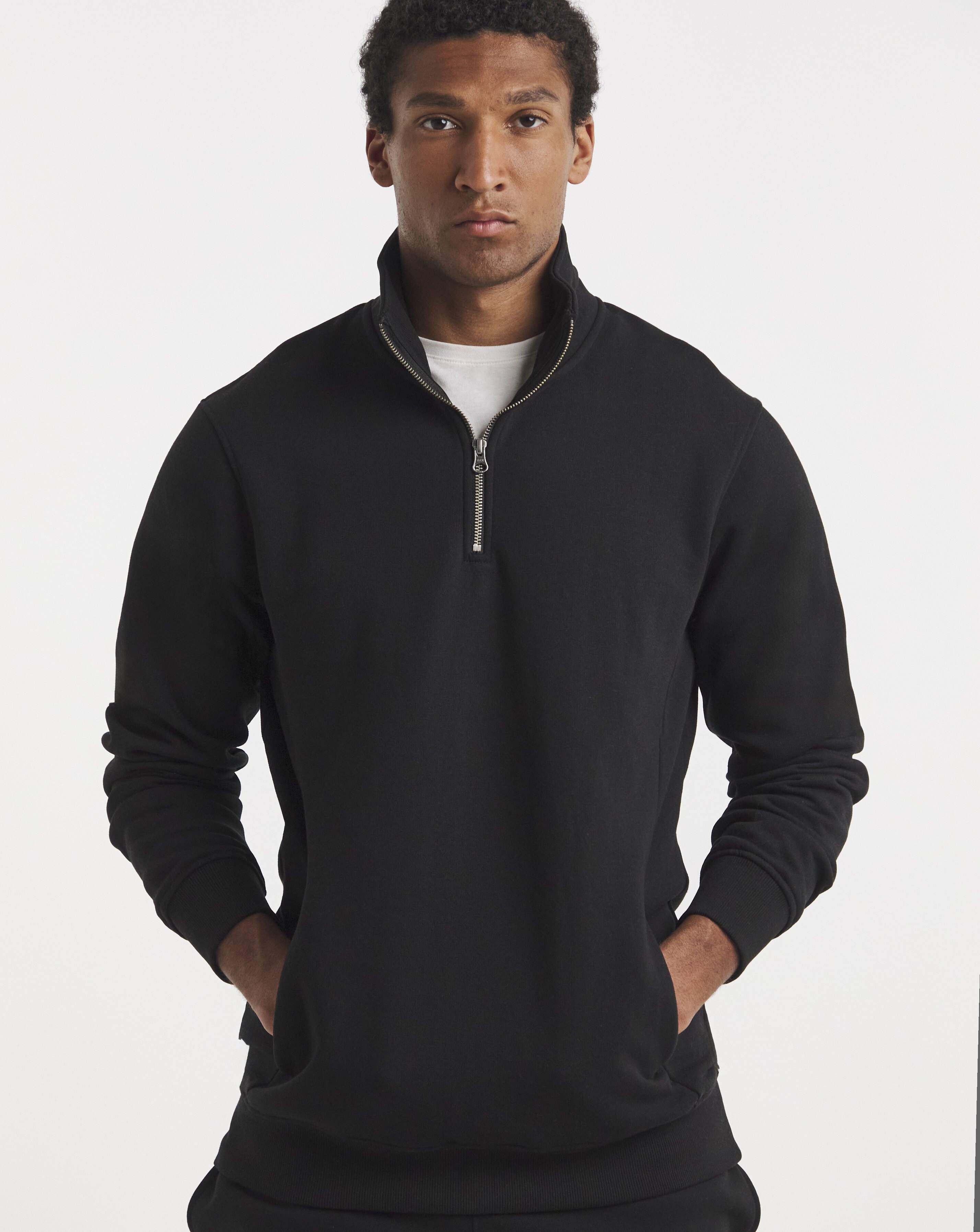 1/4 Zip Neck Sweatshirt Long
