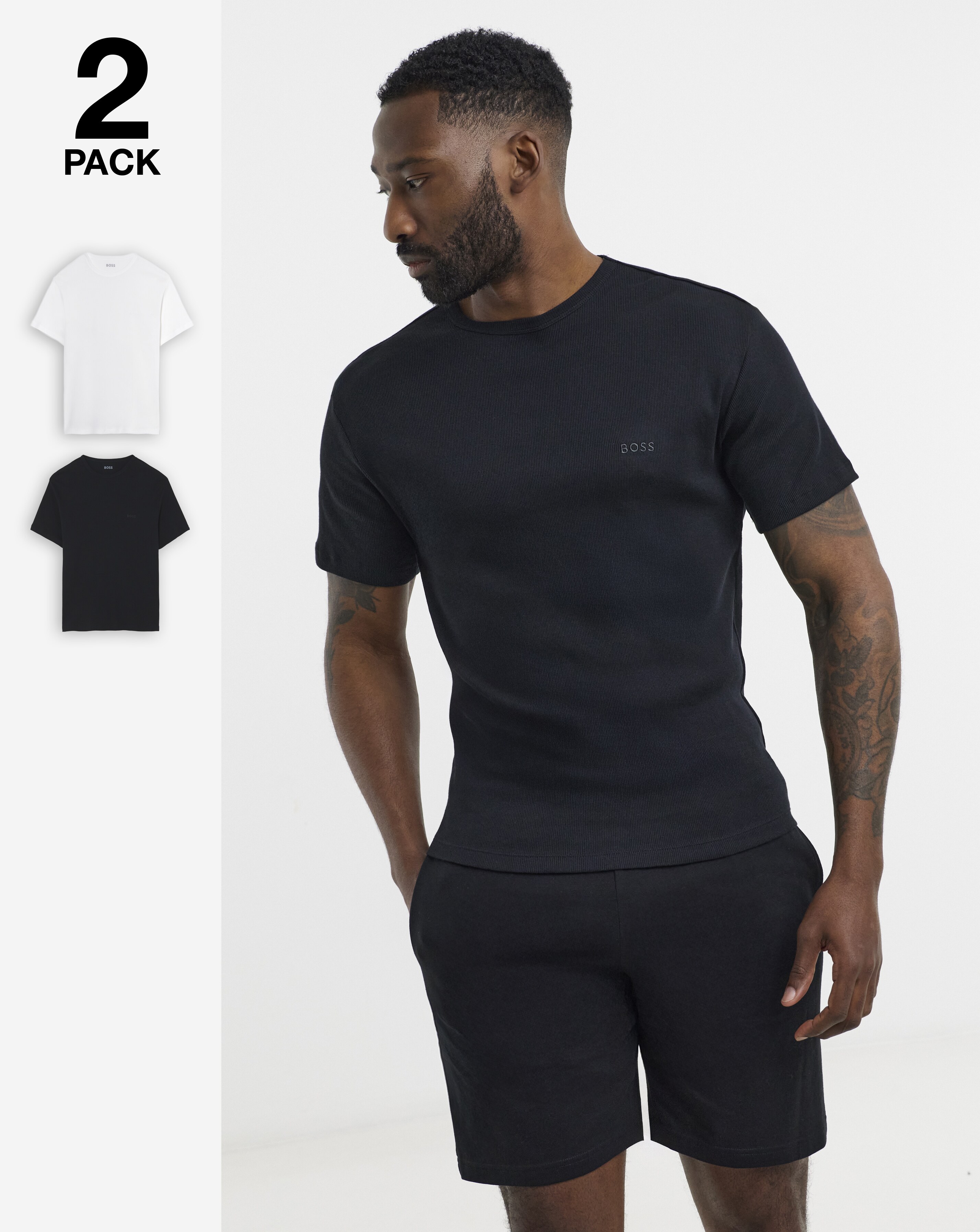 BOSS 2 Pack Rib T-Shirt