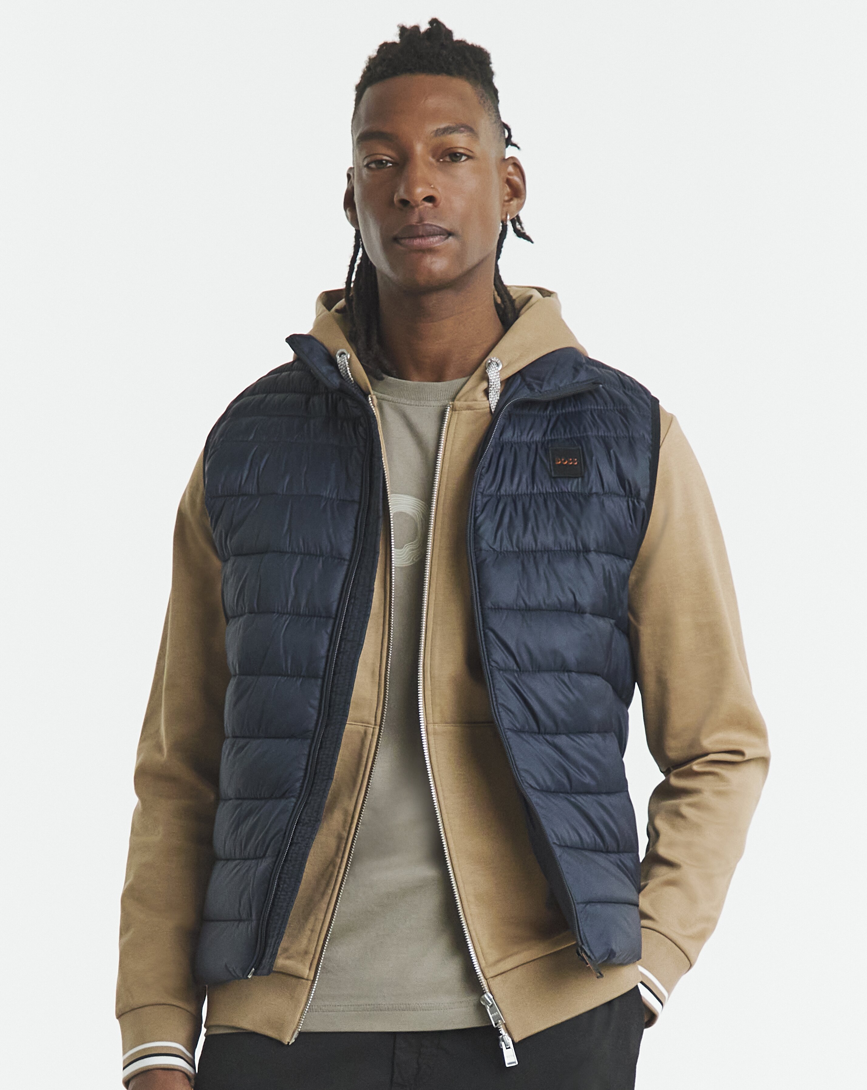 BOSS Padded Gilet - Navy