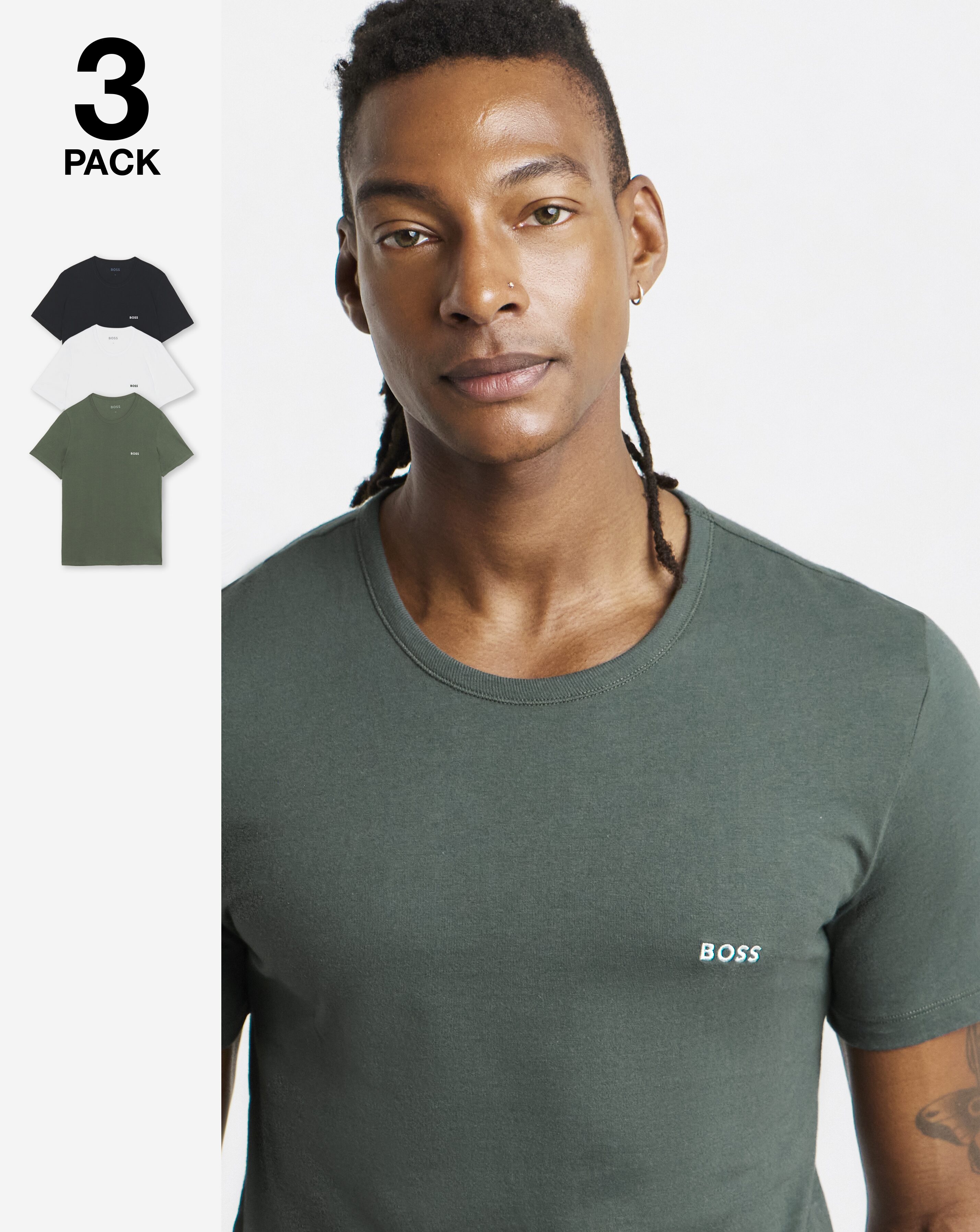 BOSS 3 Pack T-Shirt - Multi