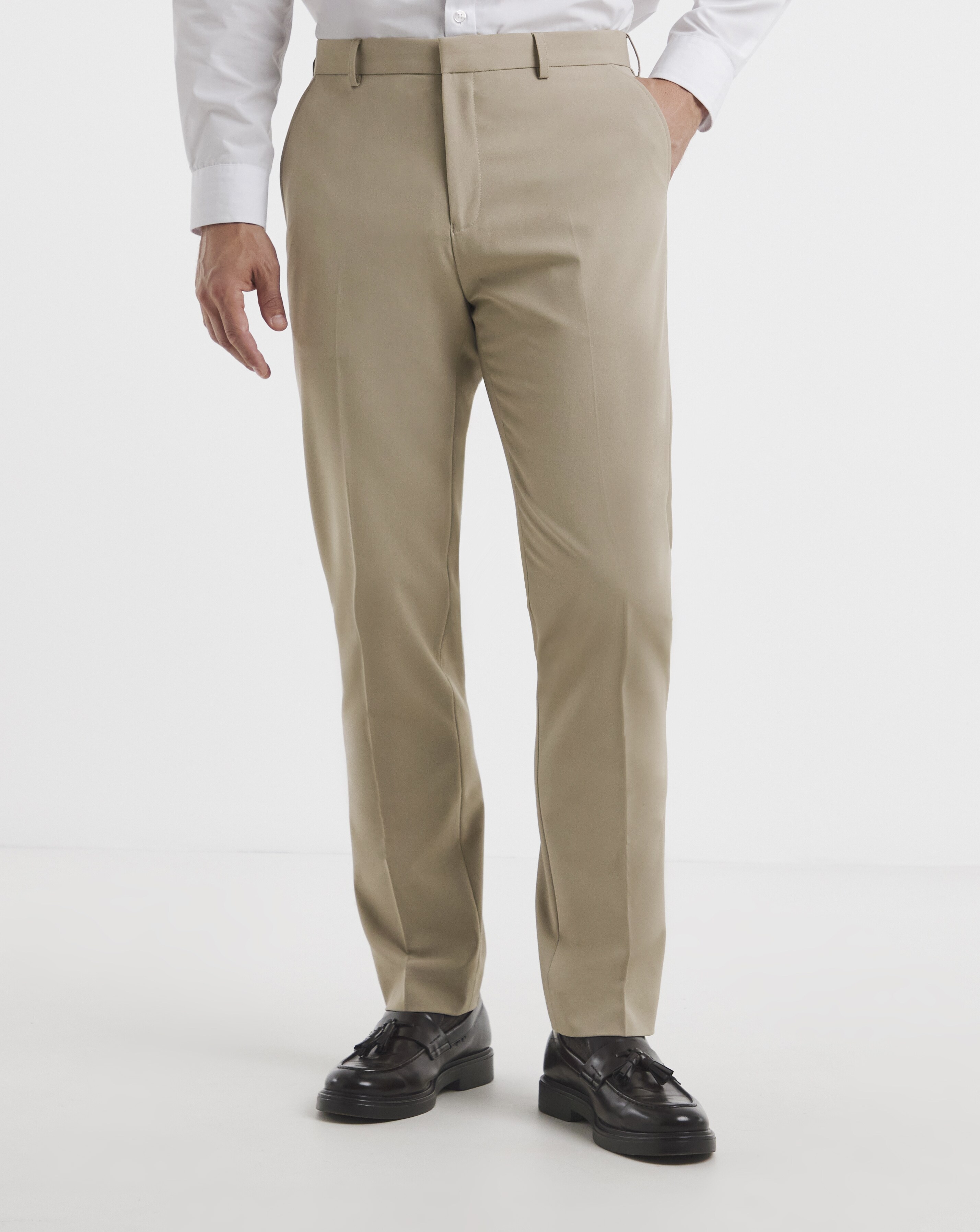 Tapered Fit Flat Front Stretch Trouser