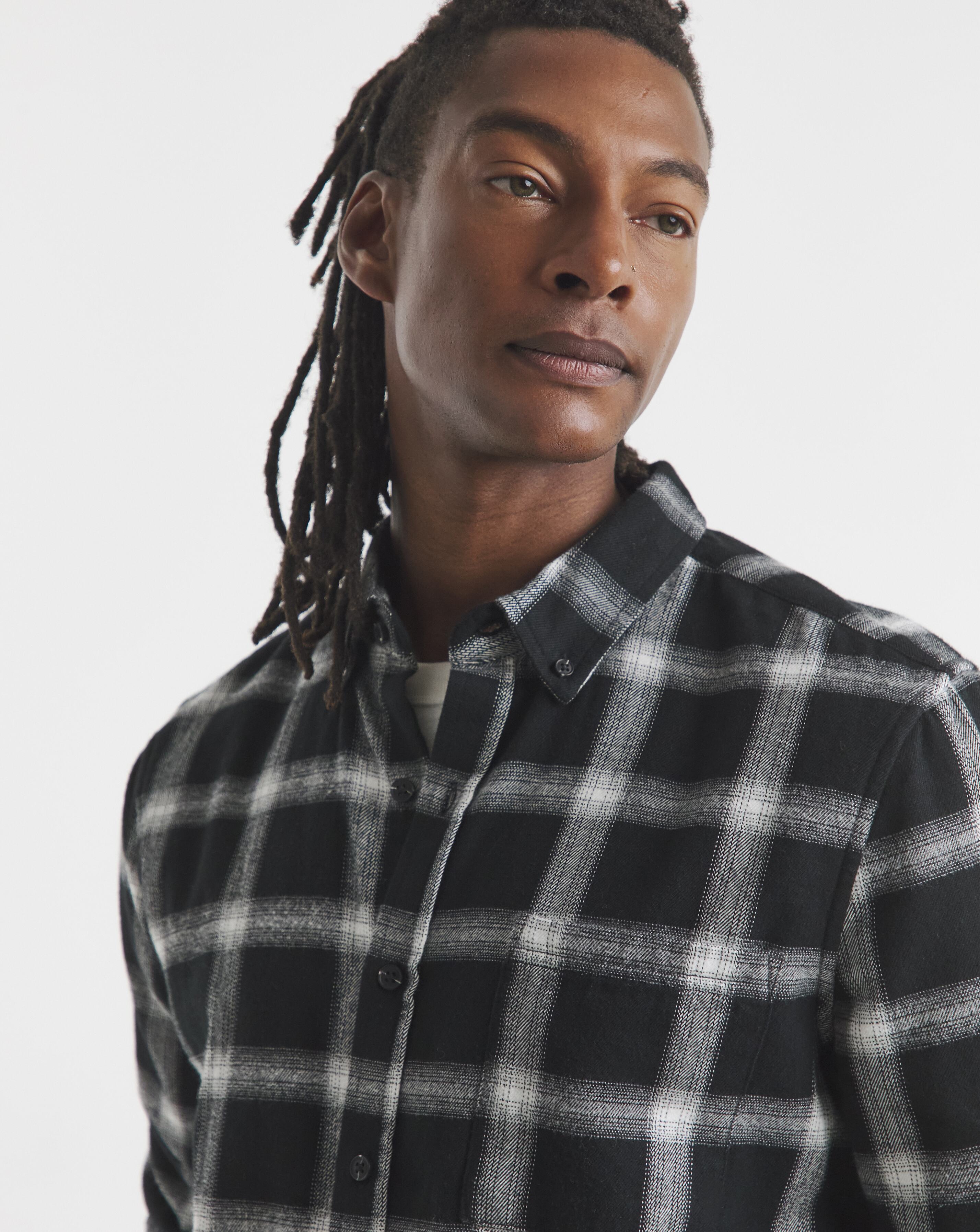 Cotton Rich Flannel Check Shirt Regular