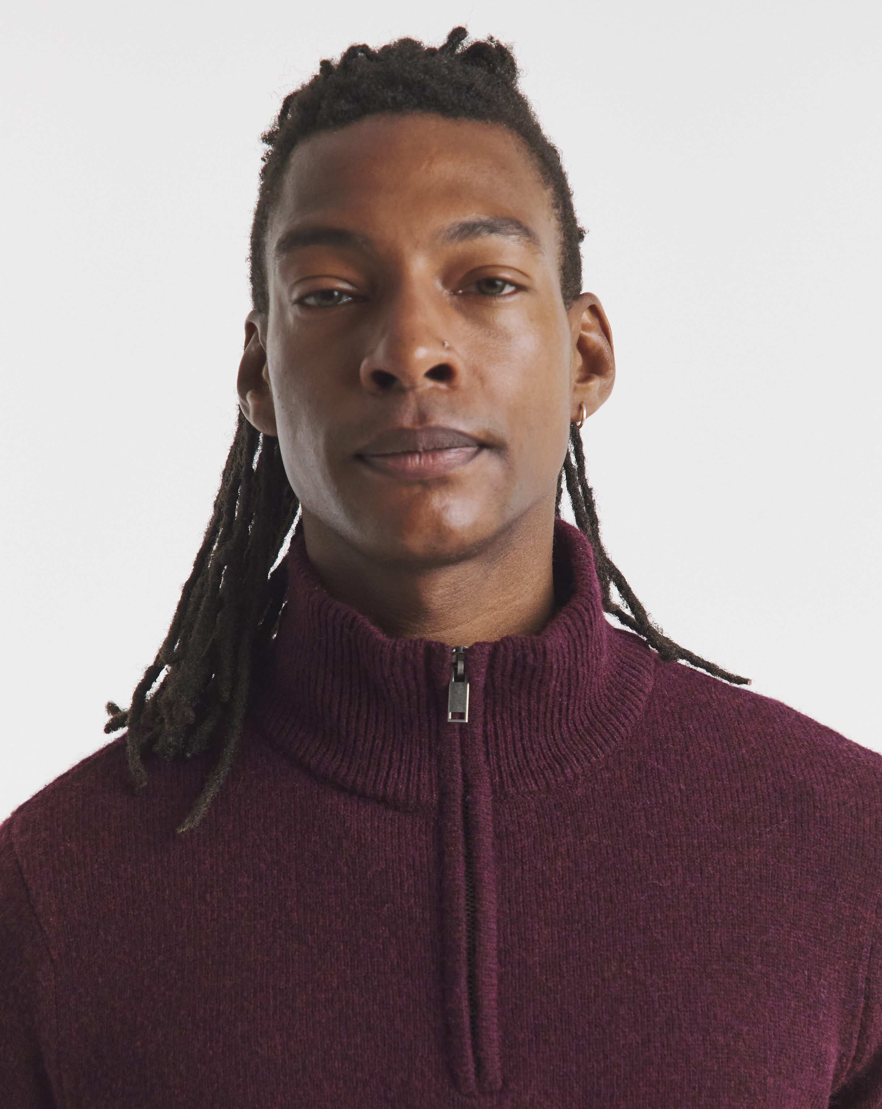 Lambswool 1/4 Zip Knitted Jumper