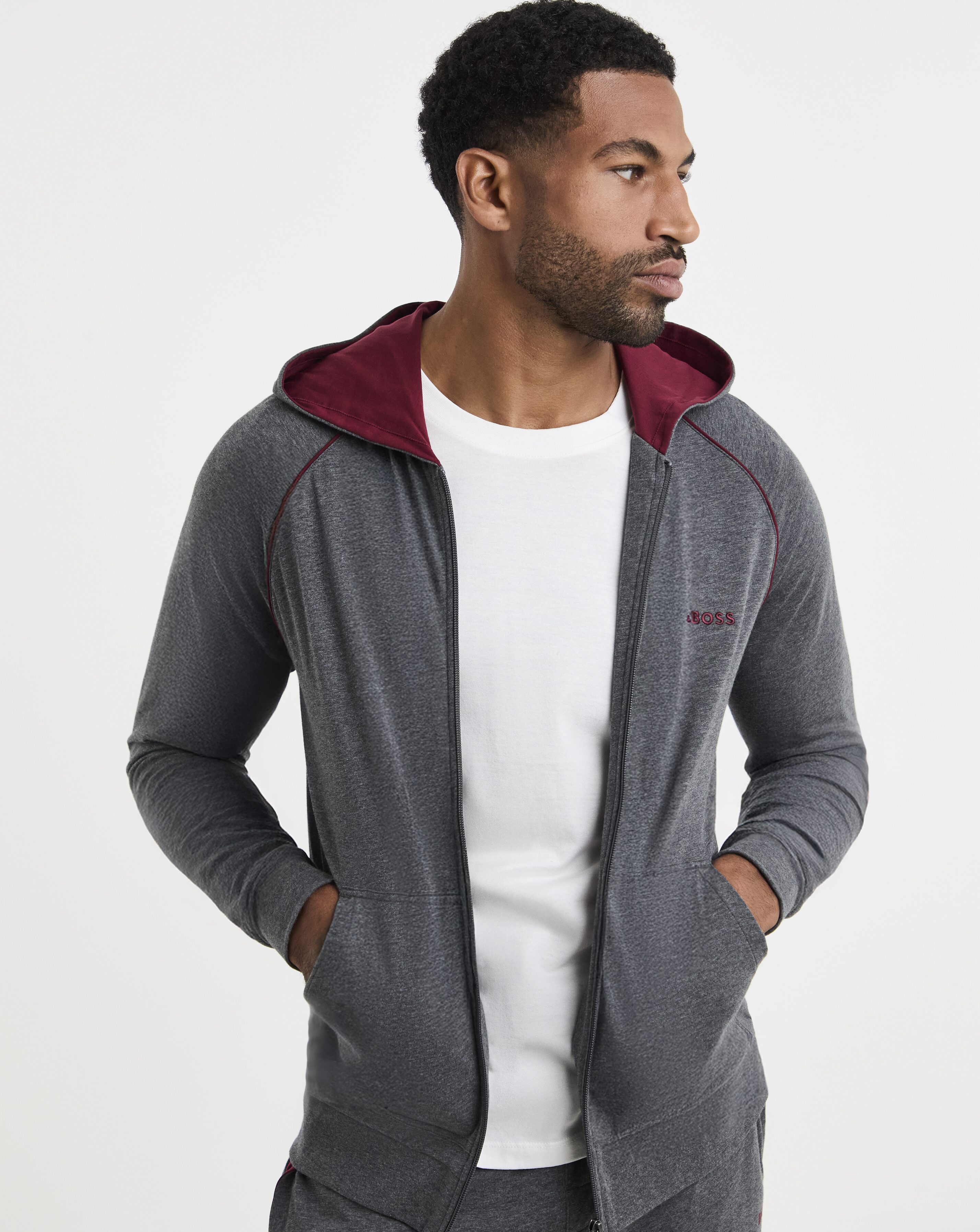 BOSS Lounge Hoodie - Charcoal