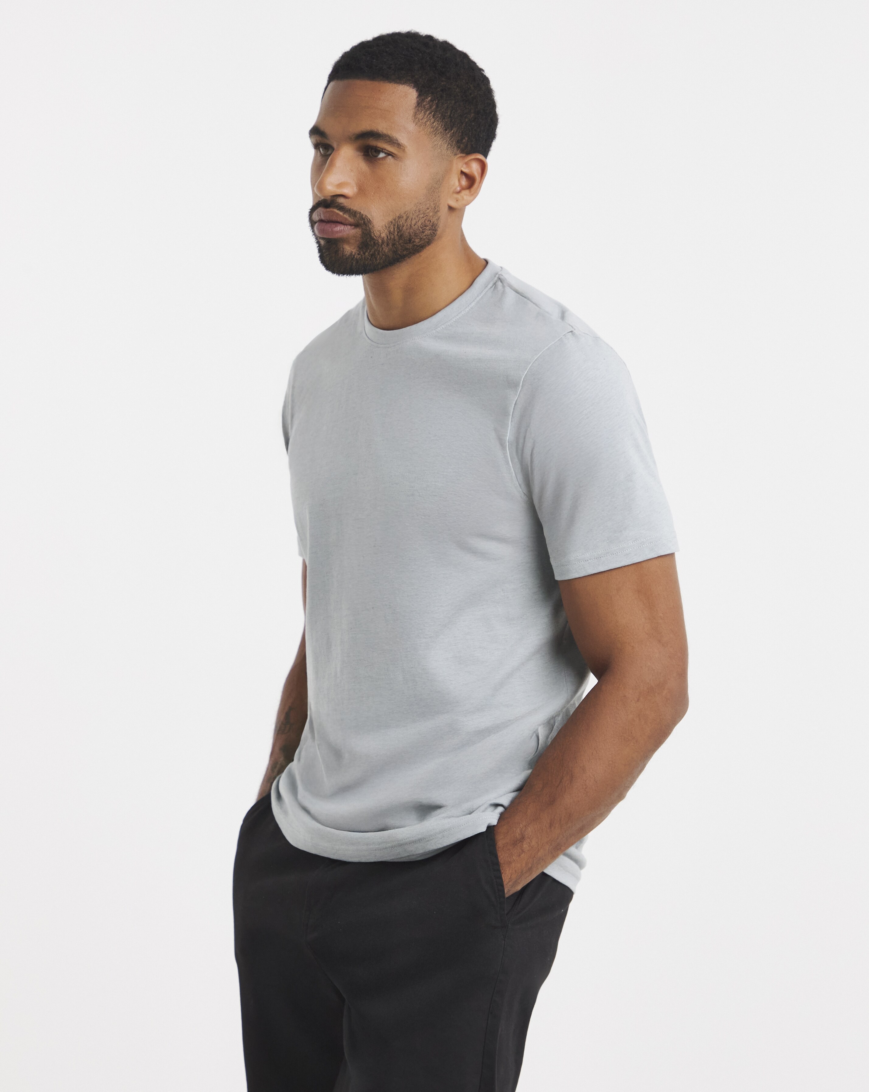 Pure Cotton Crew Neck T-Shirt Long -