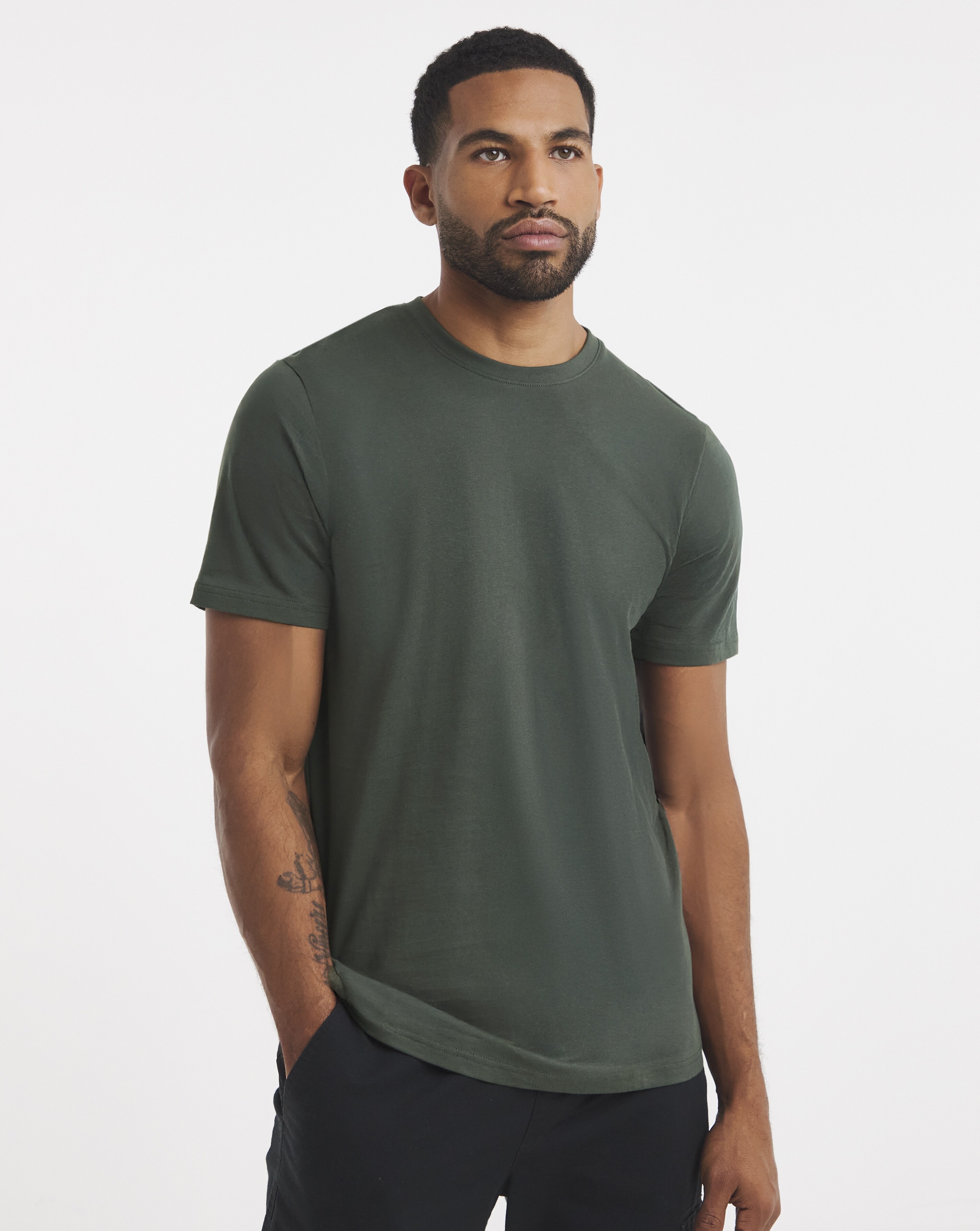 Crew Neck T-Shirt Long - Green