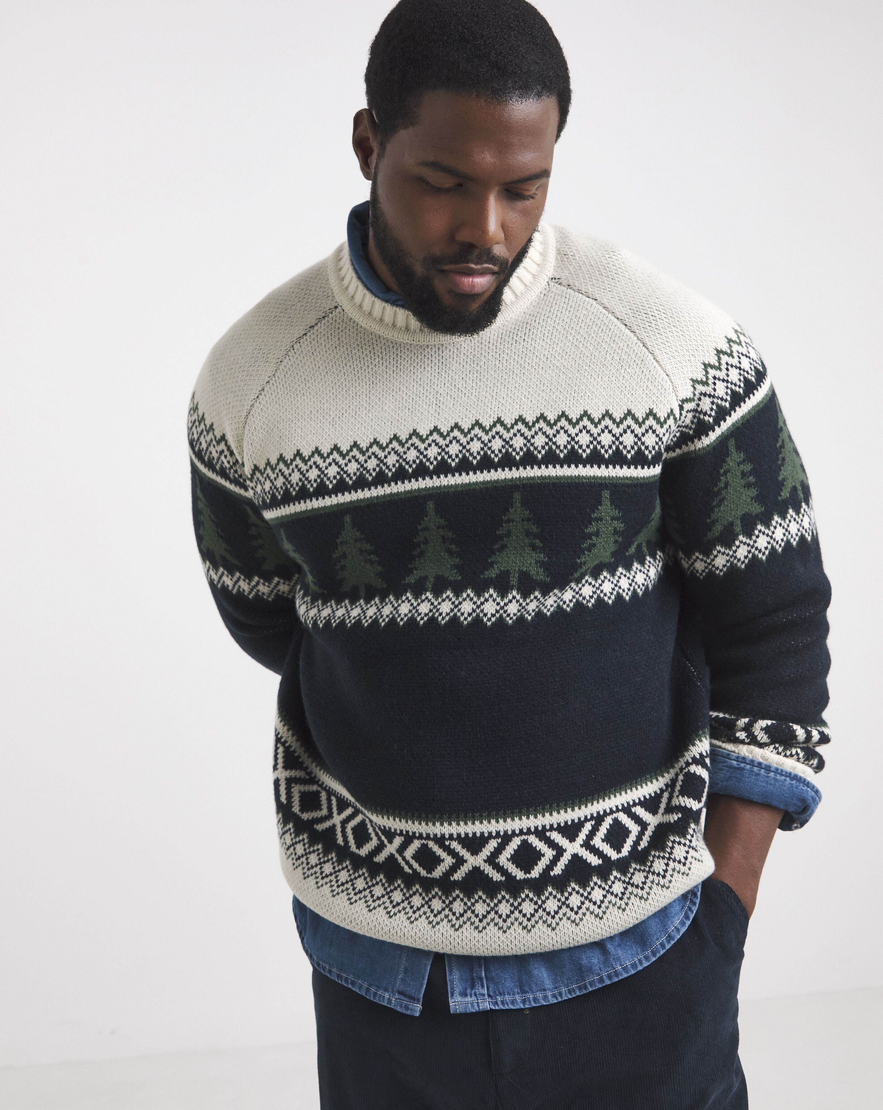 Christmas Tree Fairisle Knitted Jumper