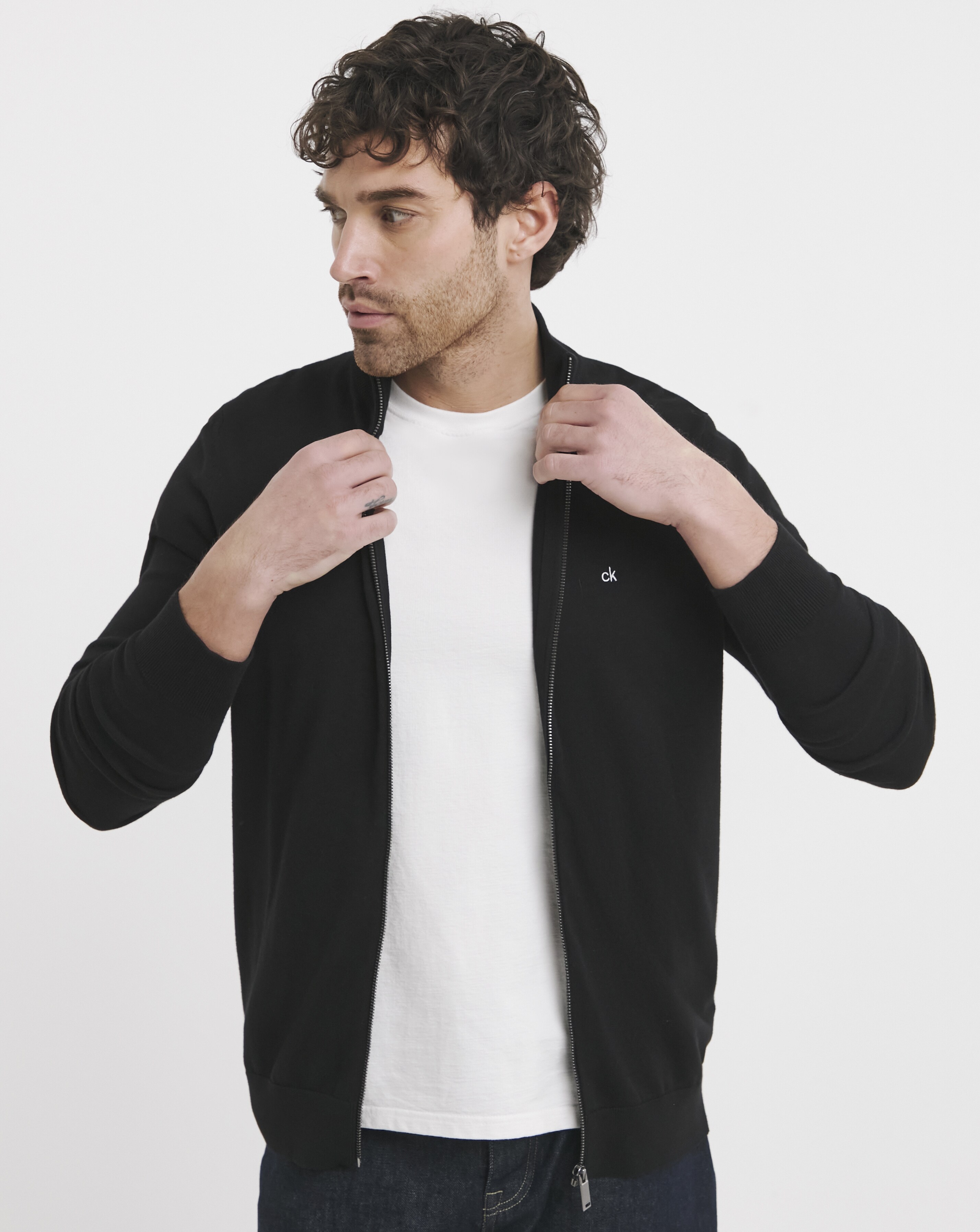 Calvin Klein Zip Through Knit