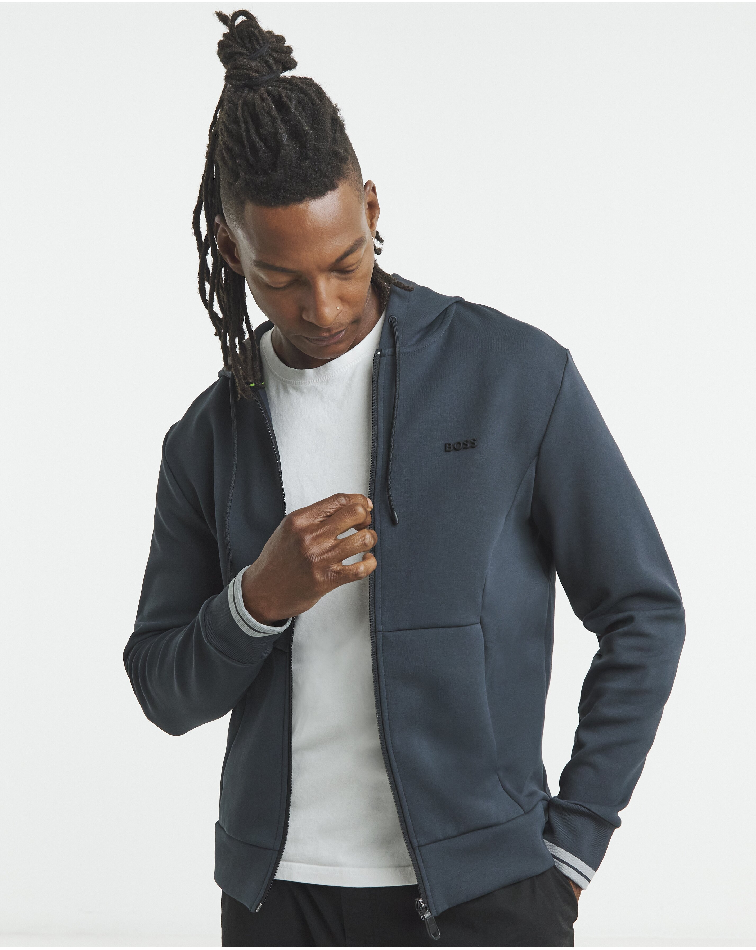 BOSS Zip Hoodie - Navy