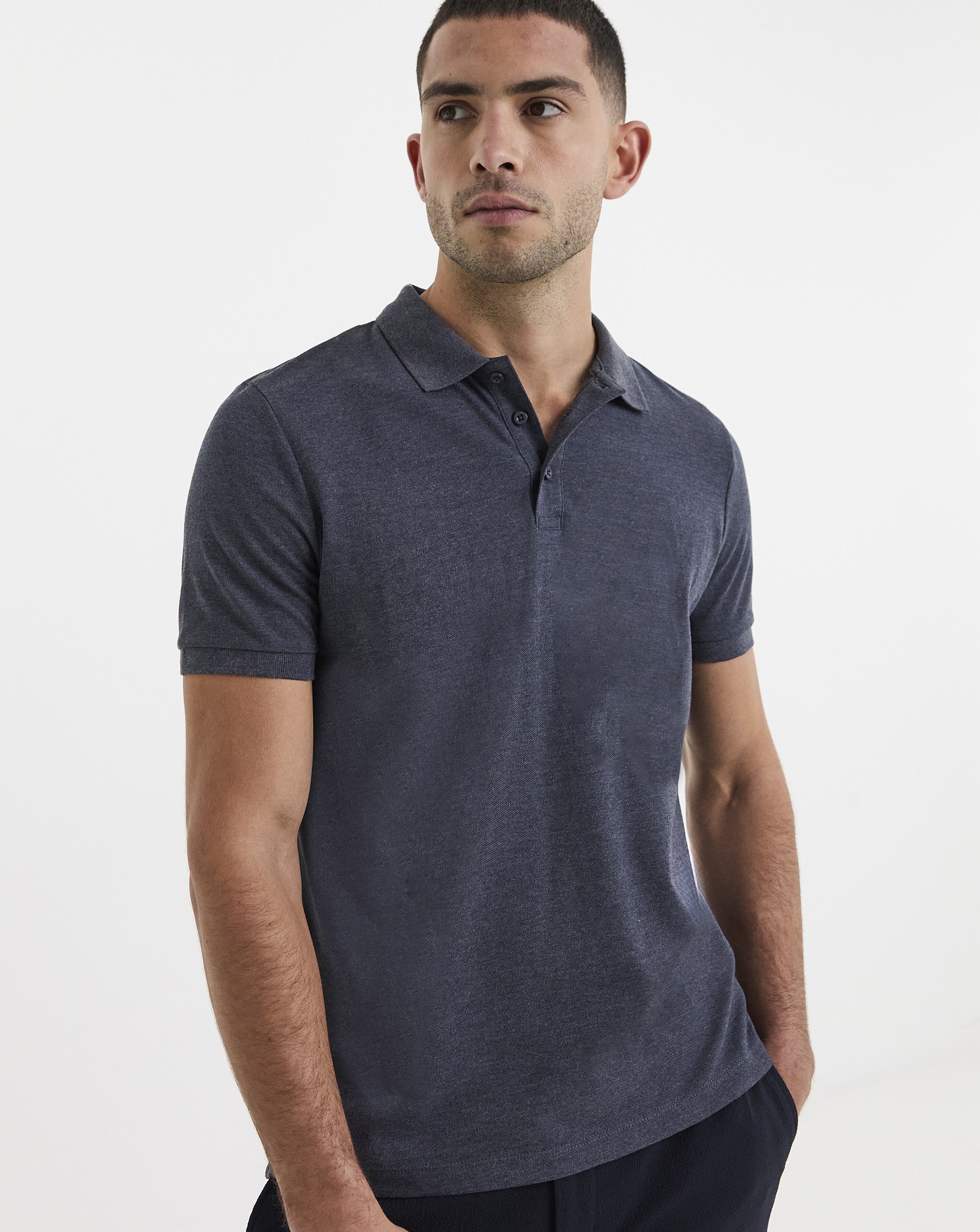 Pure Cotton Marl Pique Polo
