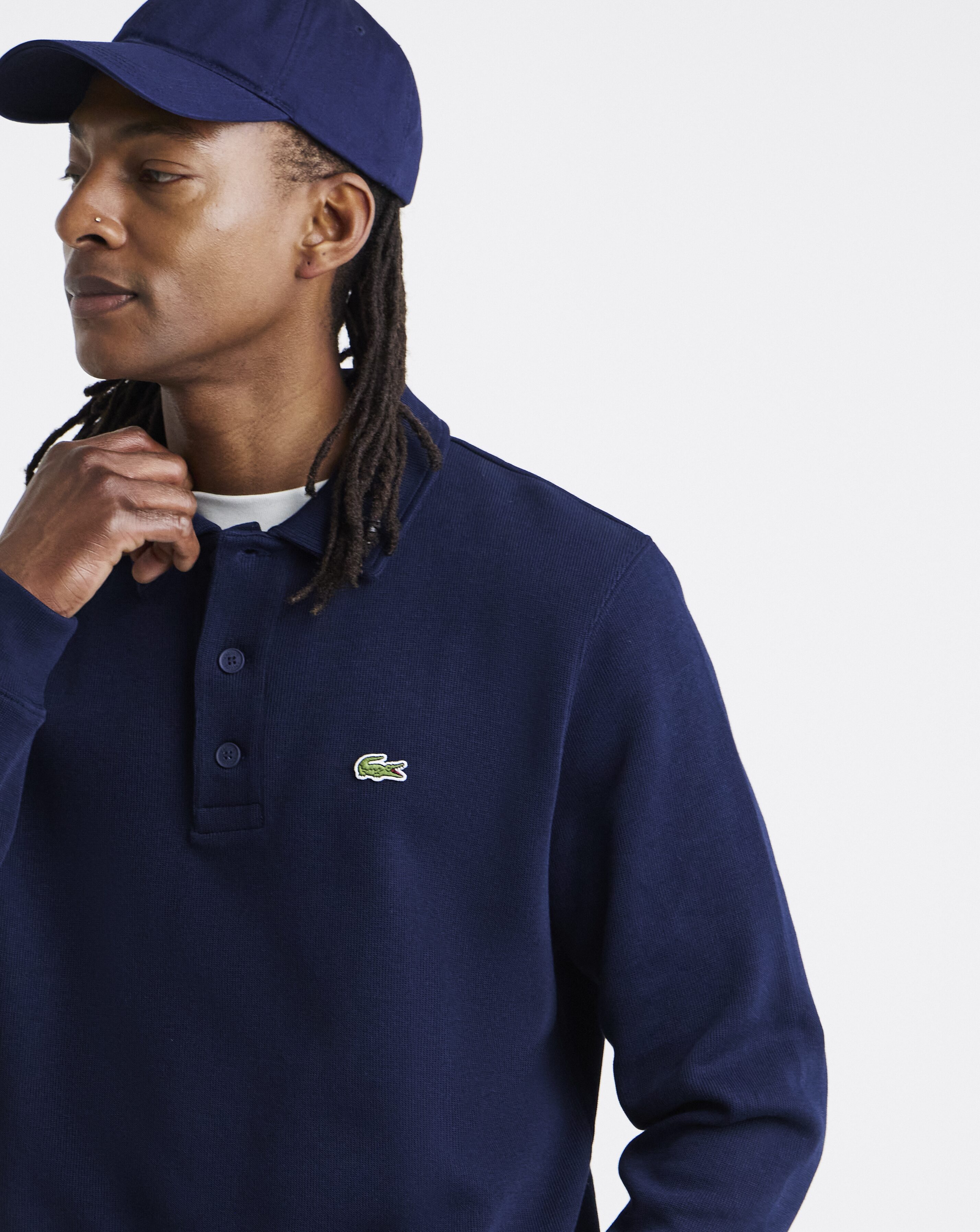 Lacoste Button Collar Sweatshirt