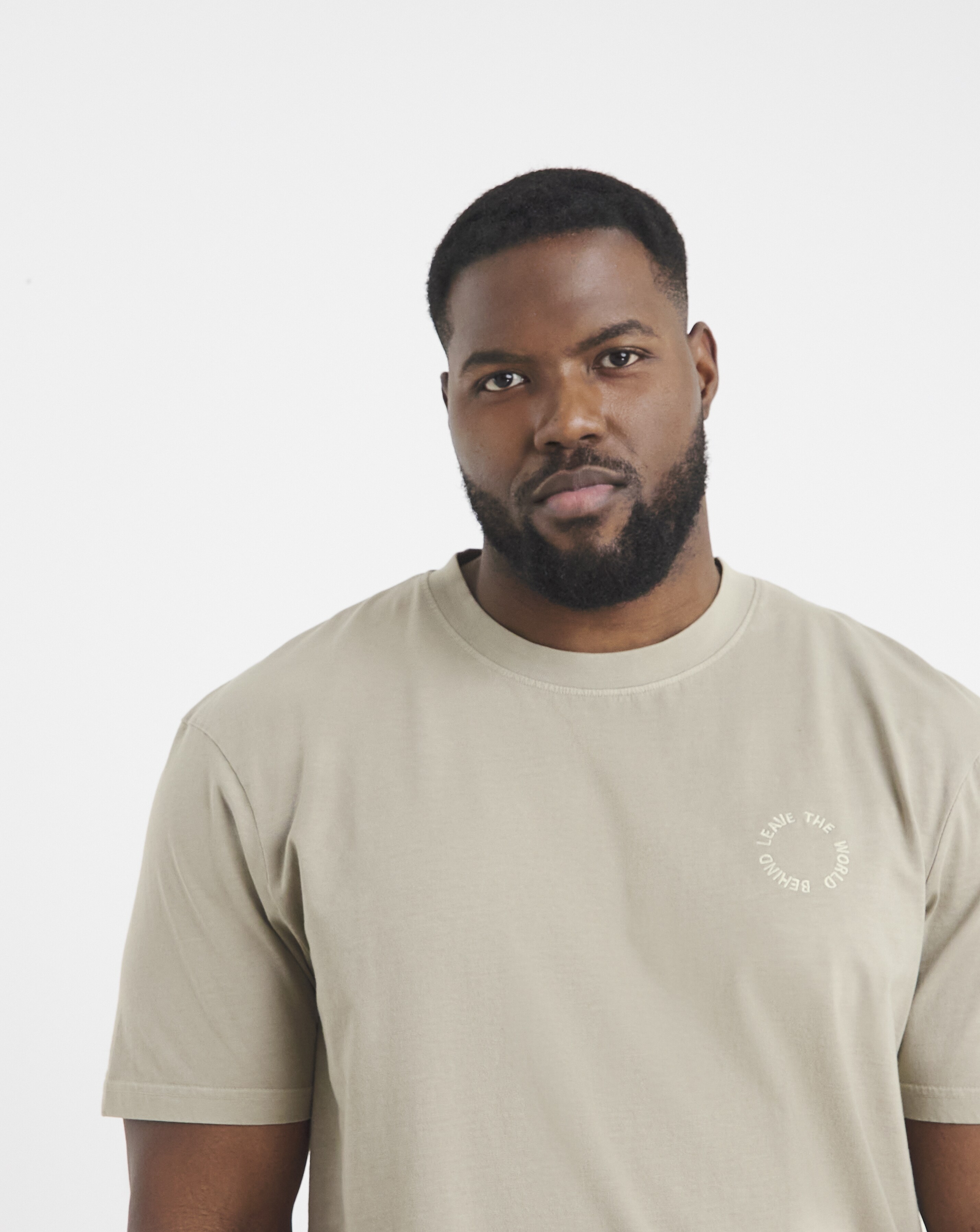 Relaxed Fit Garment Dyed Embroid T-Shirt