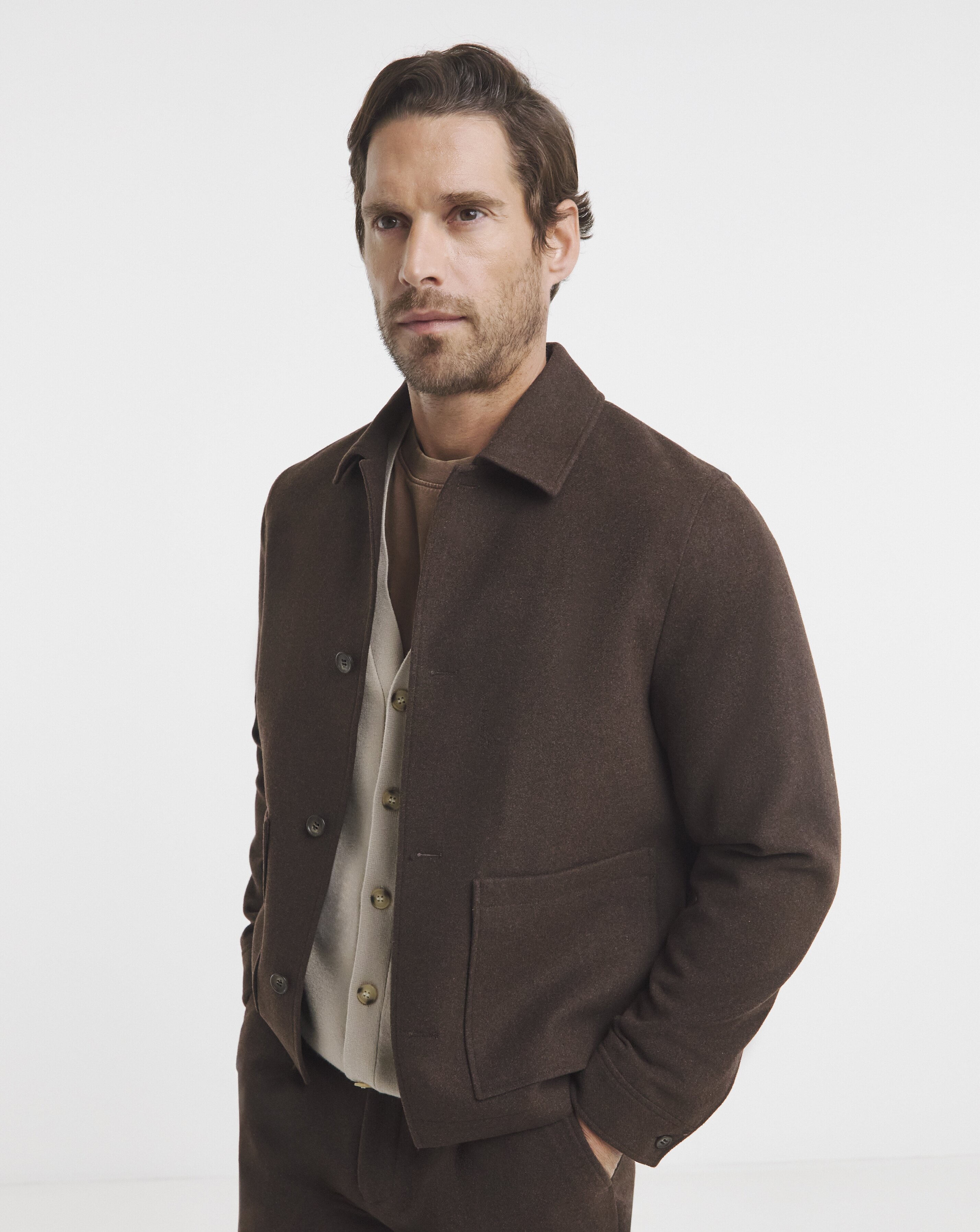 Tweed Button Through Jacket