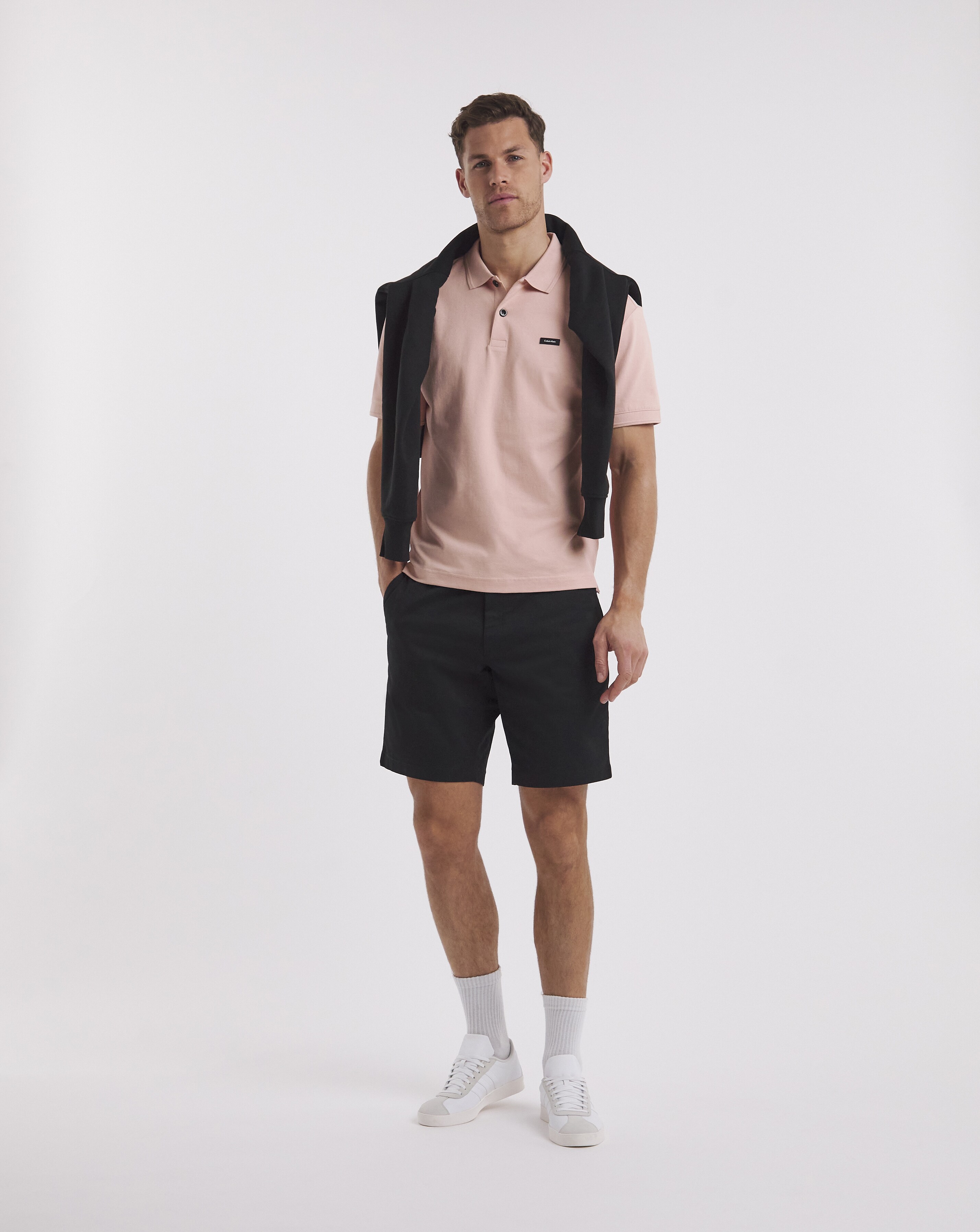 Calvin Klein Black Slim Belted Short