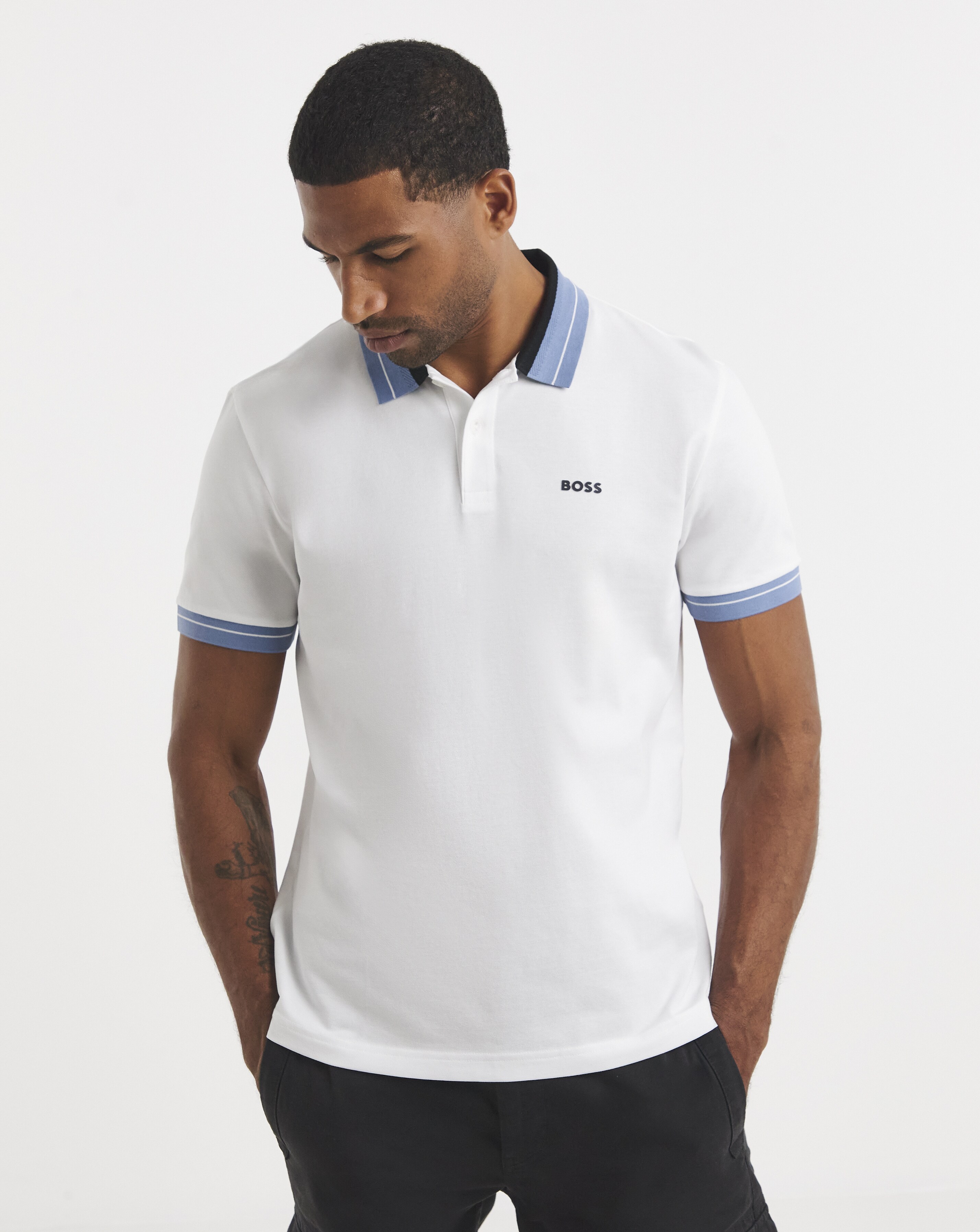 BOSS Contrast Collar Polo
