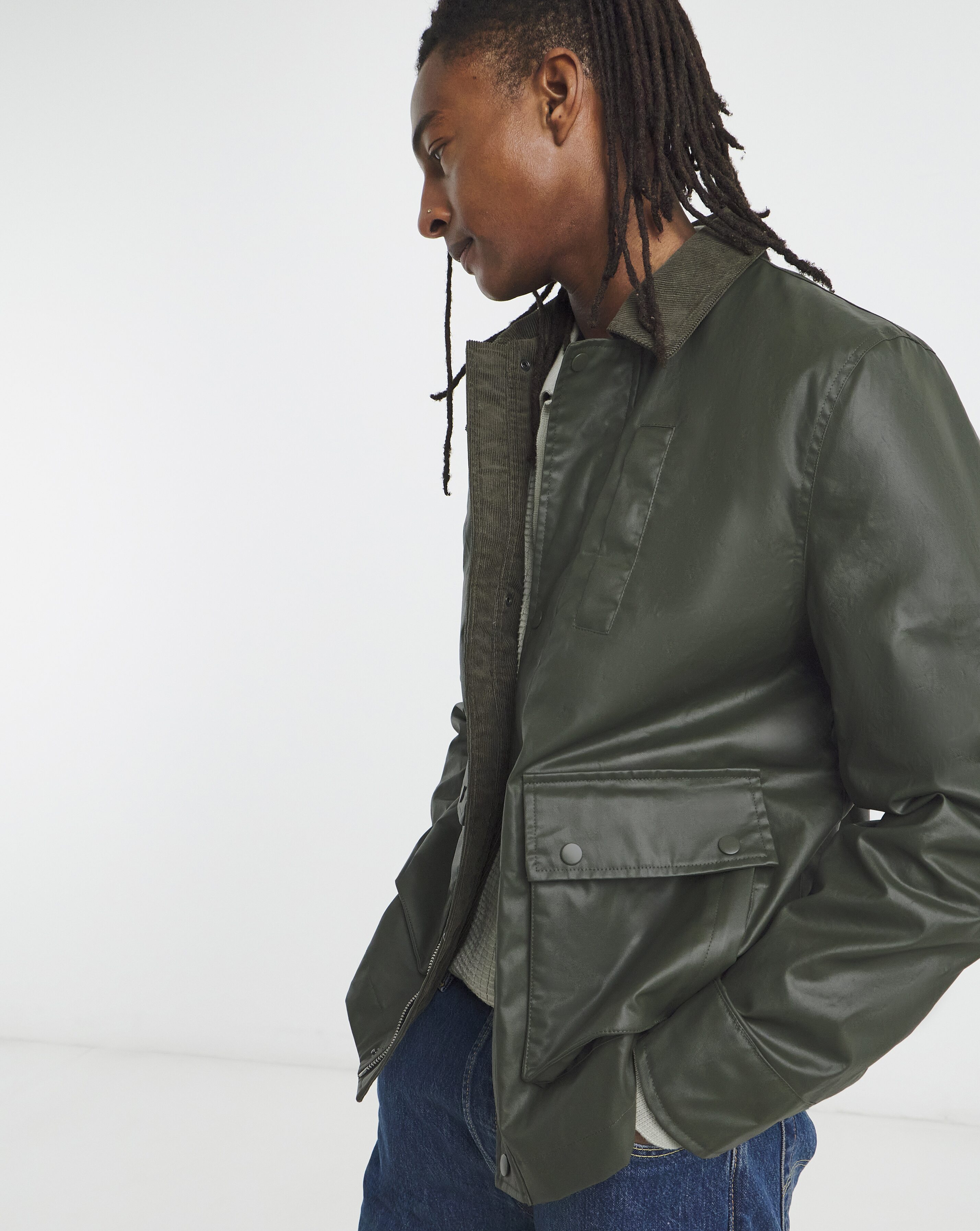 Cord Collar Wax Jacket