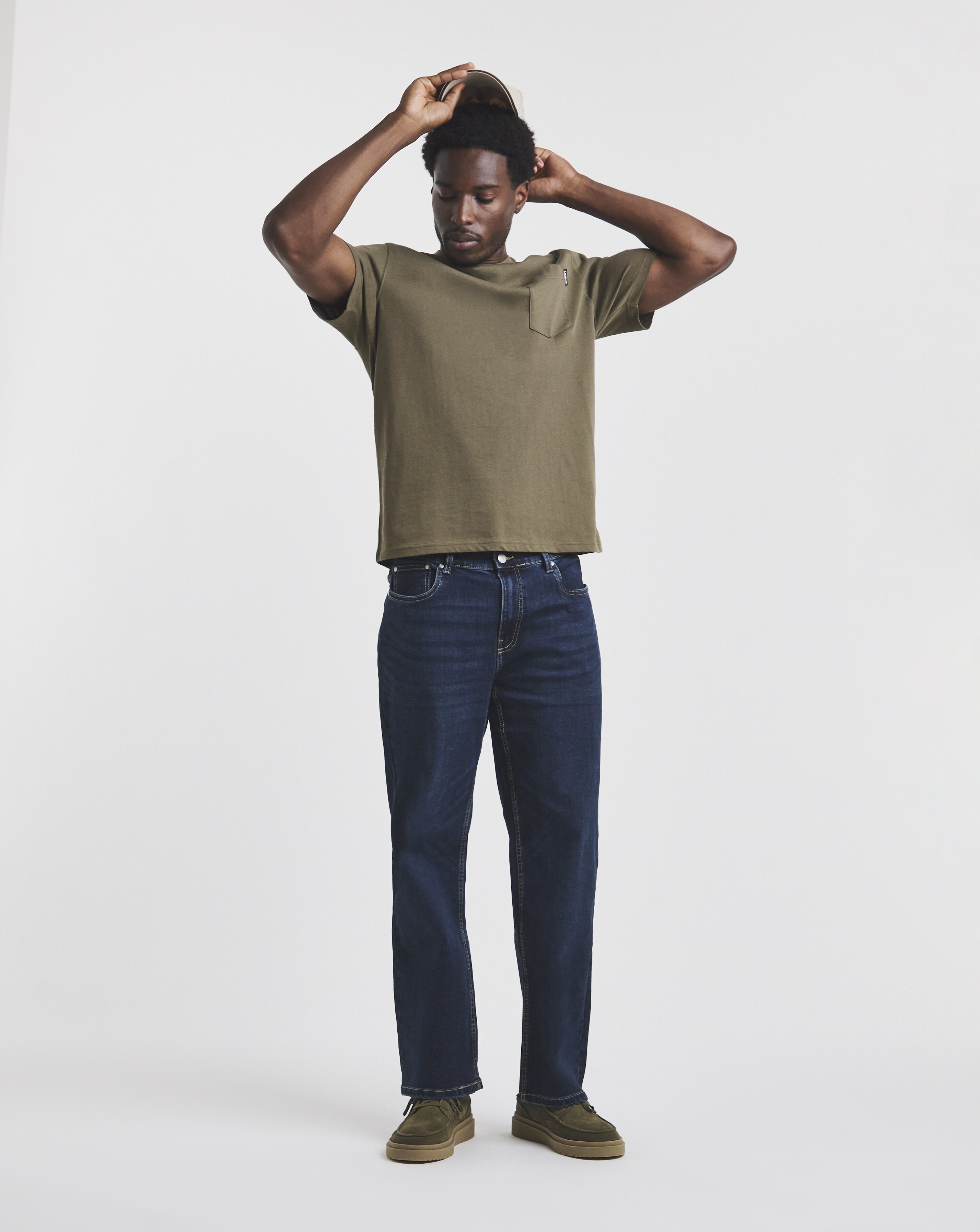 Loose Fit Stretch Jeans Darkwash