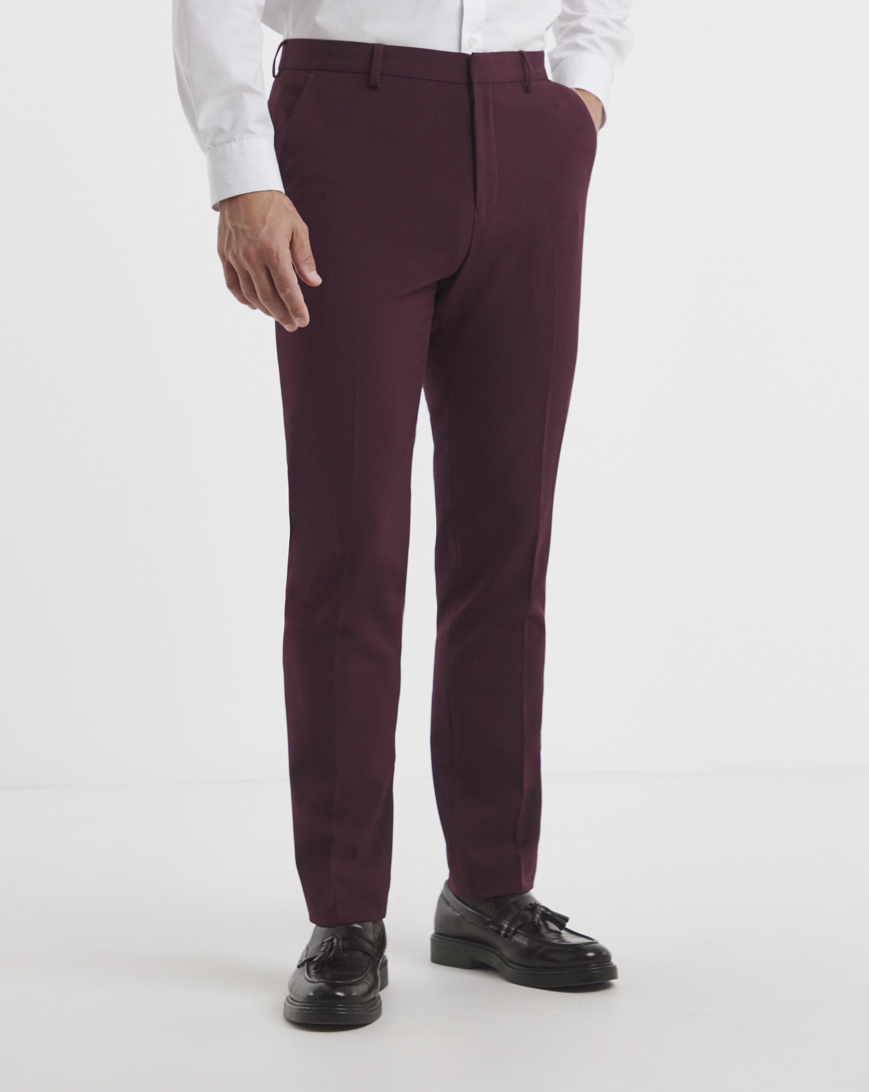Tapered Fit Flat Front Trouser