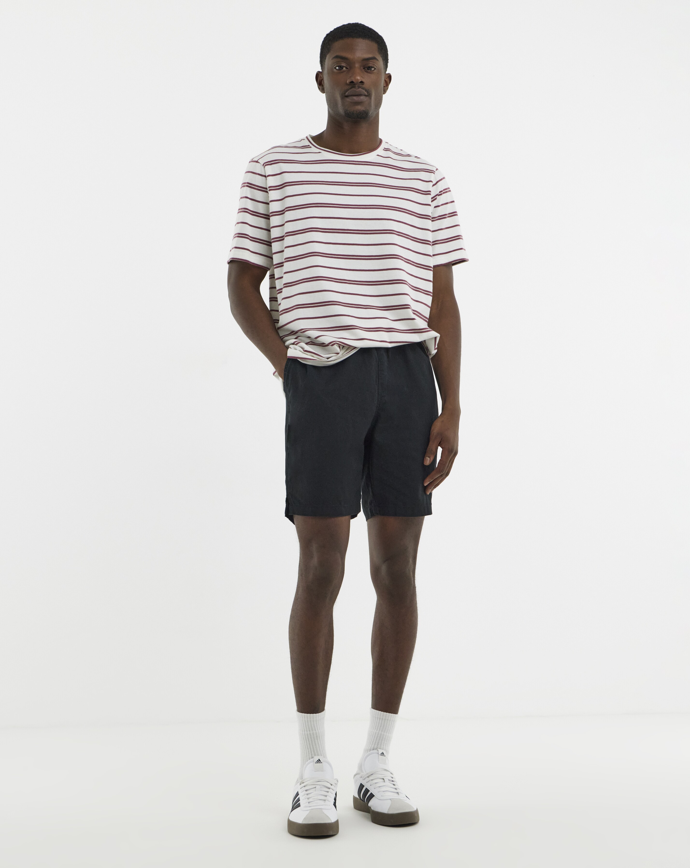 Linen Blend Elasticated Drawcord Short