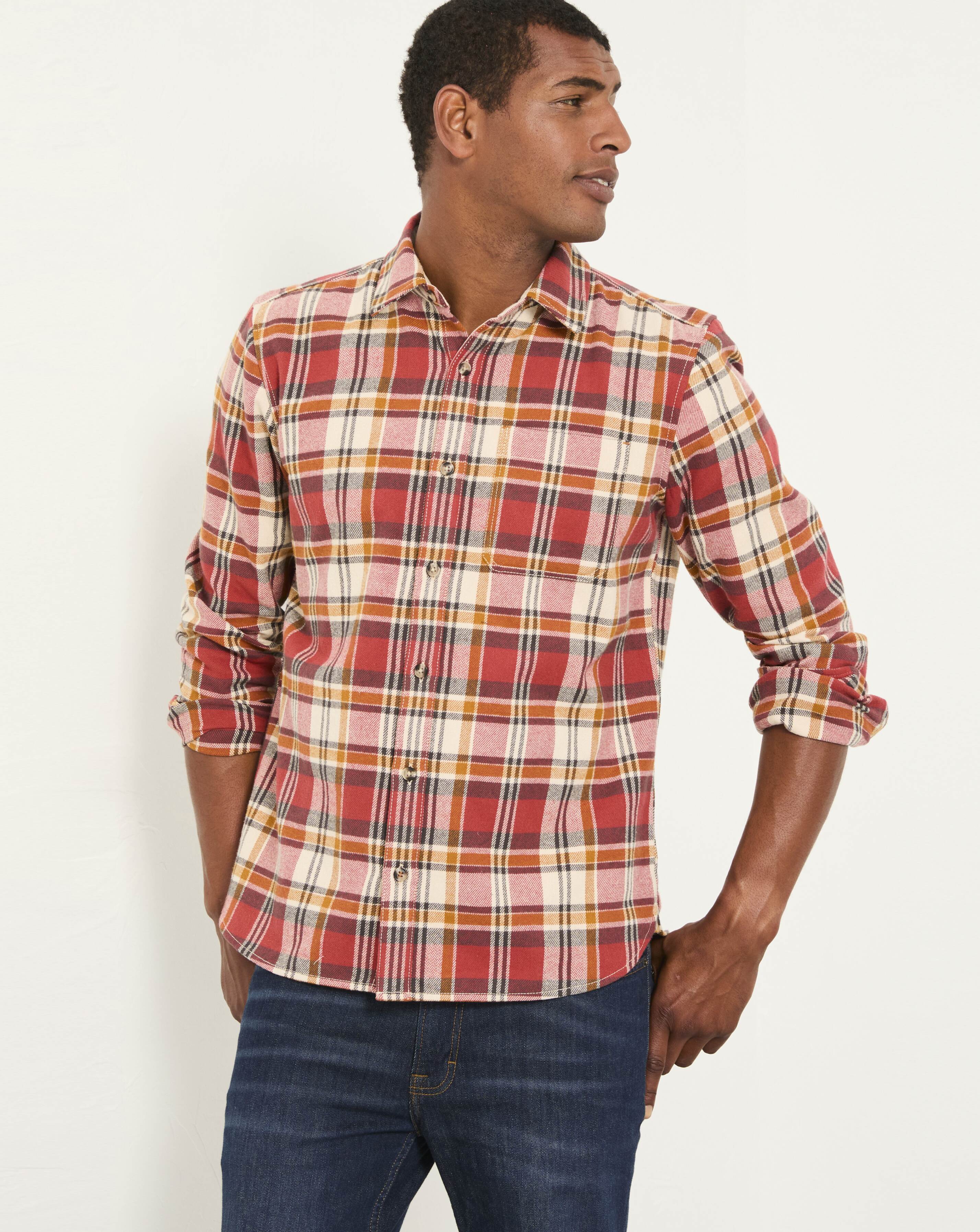FatFace Routh Check Shirt - Red